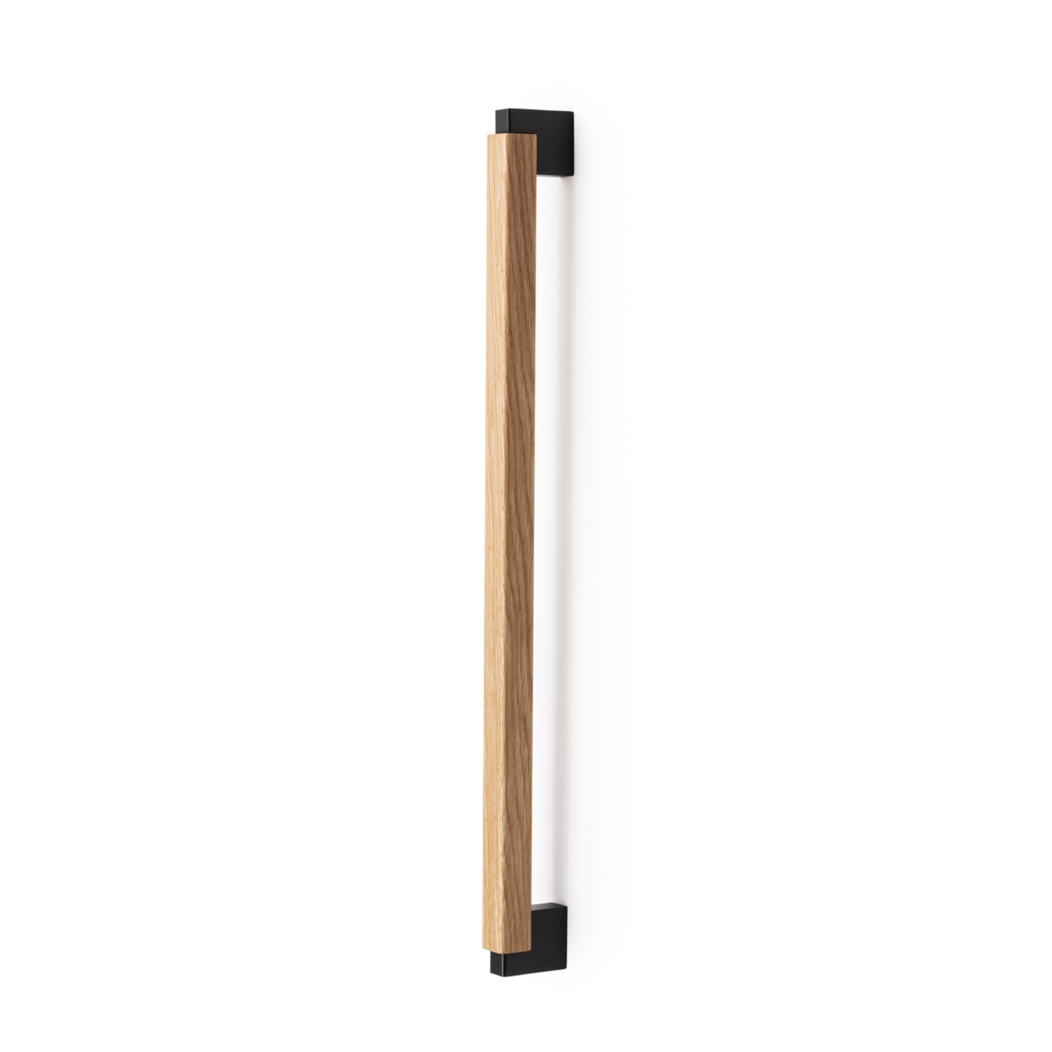 Deurgreep enkel DUO BIG BA480 L536 hout / aluminium zwart / eik