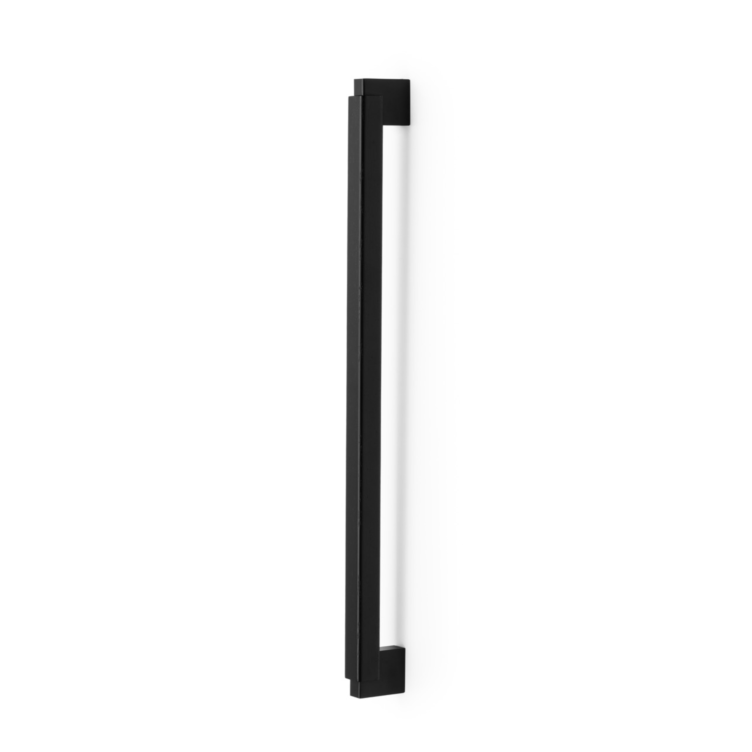 Deurgreep enkel DUO BIG BA480 L536 hout / aluminium zwart / zwart hout