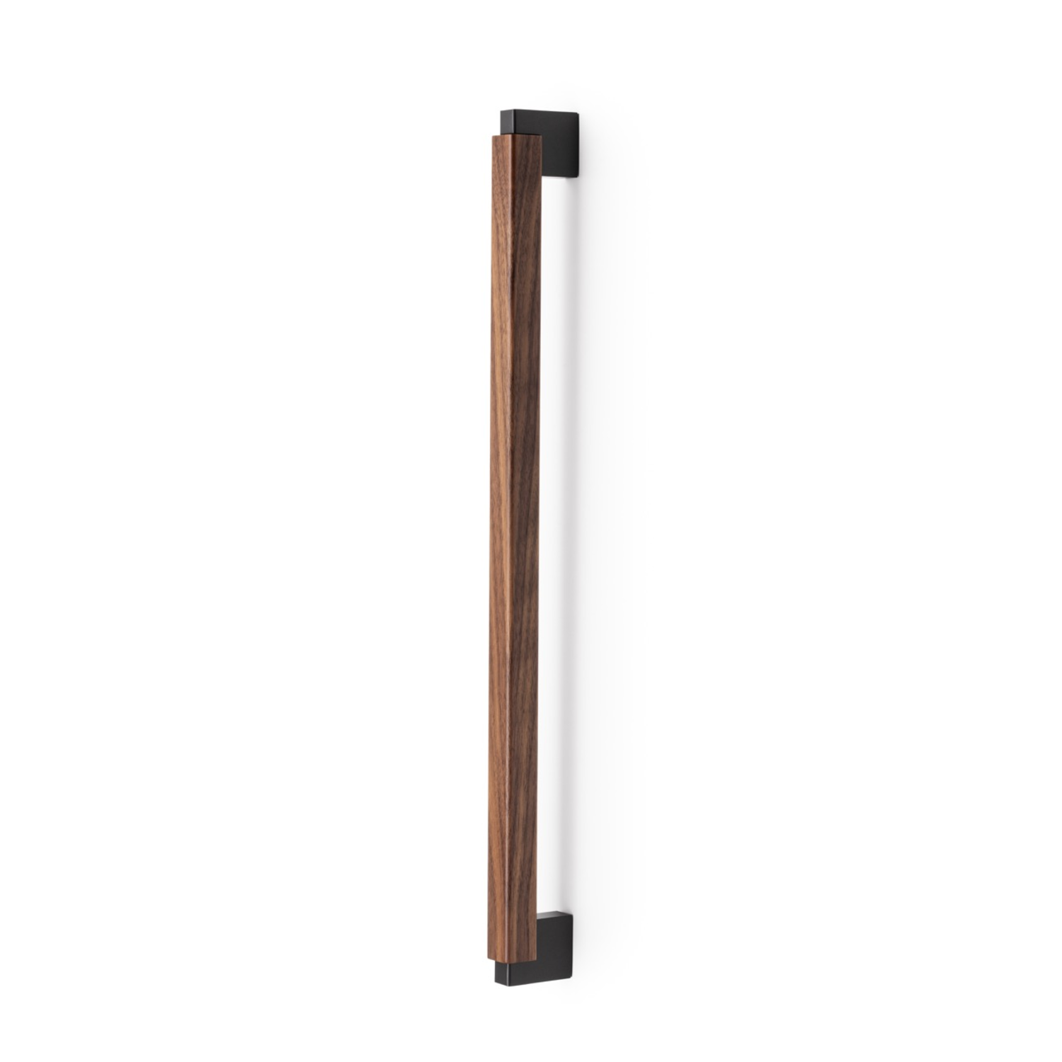 Deurgreep dubbel DUO BIG BA480 L536 hout / aluminium zwart / walnoot