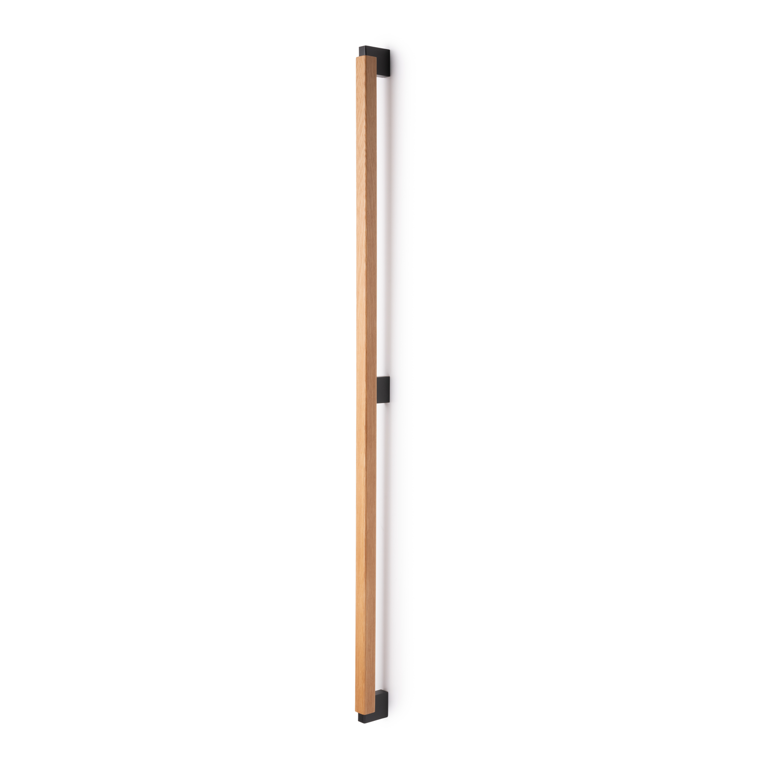 Deurgreep dubbel DUO BIG BA960-480 L1016 hout / aluminium zwart / eik