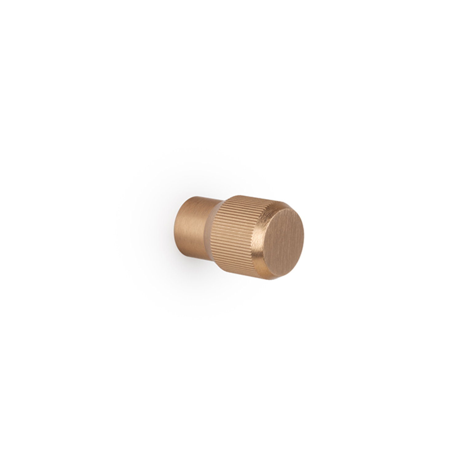 Knop BROOKLYN Ø20 aluminium geborsteld messing cava