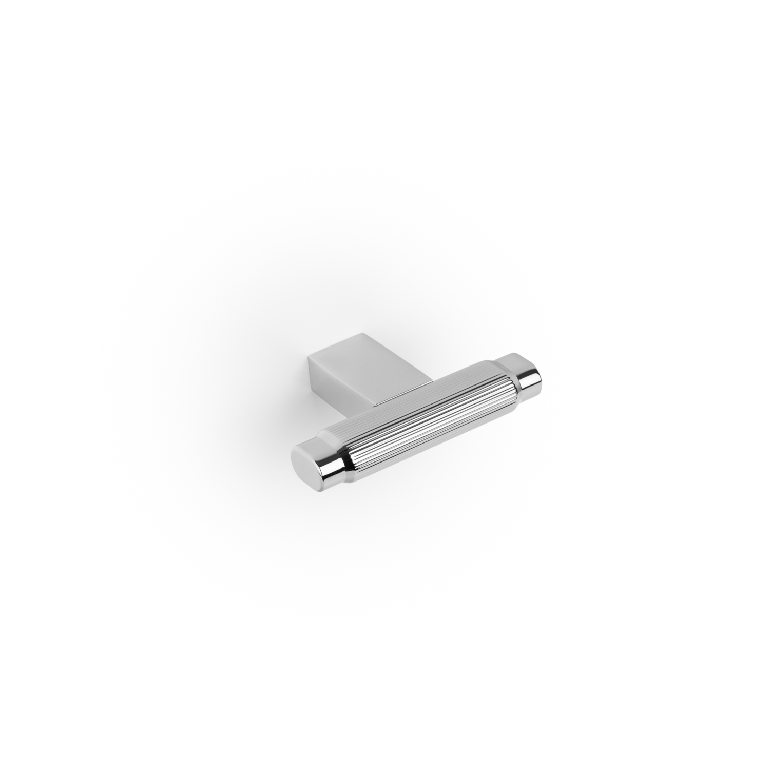 T-knop BROOKLYN L55 aluminium gepolijst nikkel