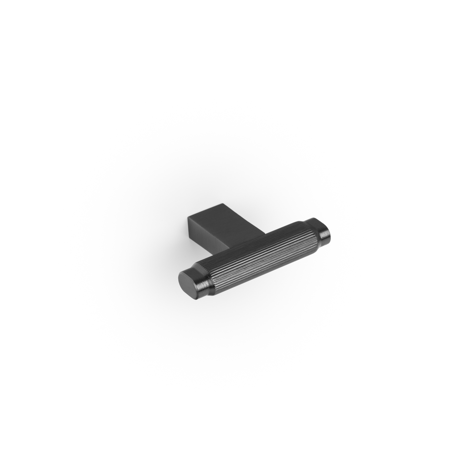 T-knop BROOKLYN L55 aluminium titanium zwart