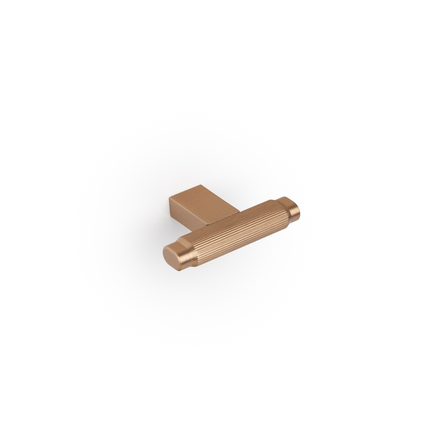 T-knop BROOKLYN L55 aluminium geborsteld messing cava
