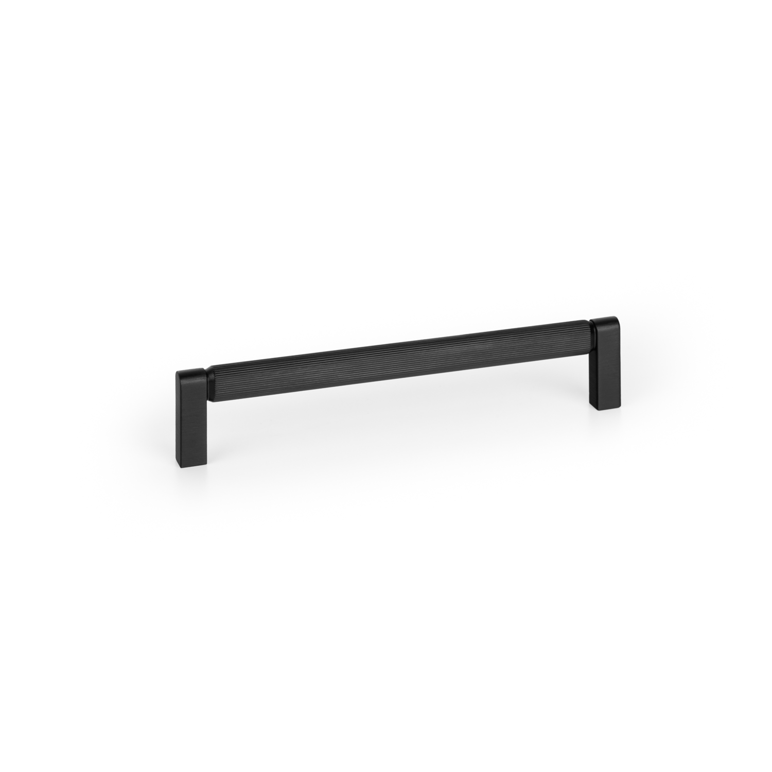 Greep BROOKLYN BA160 L170 aluminium geborsteld zwart