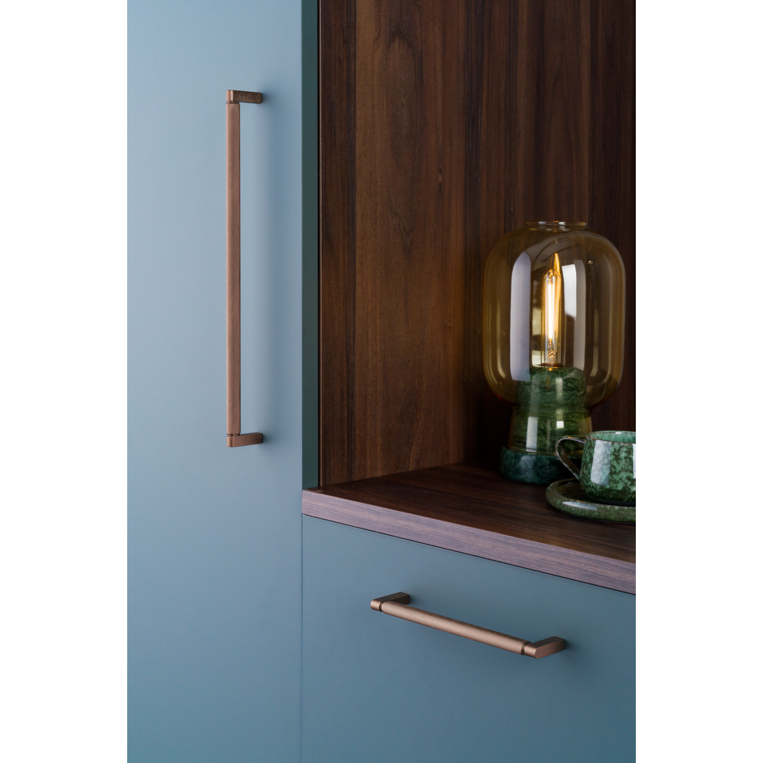 Greep BROOKLYN BA160 L170 aluminium geborsteld brons