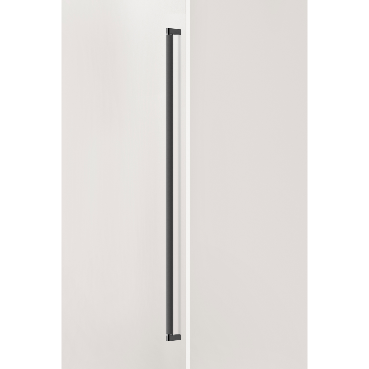 Deurgreep enkel BROOKLYN BIG BA1056 L1074 aluminium titanium zwart