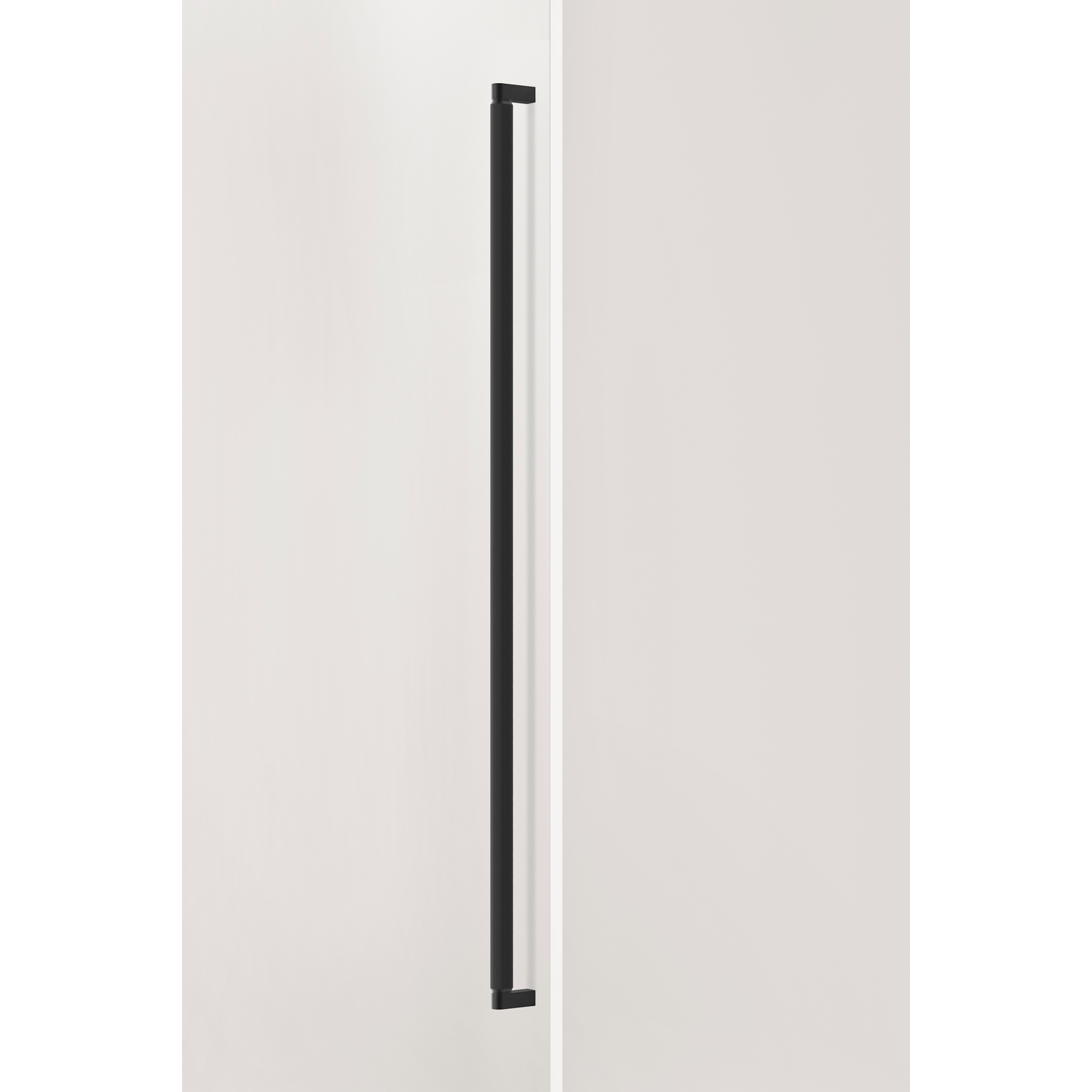 Deurgreep enkel BROOKLYN BIG BA1056 L1074 aluminium geborsteld zwart
