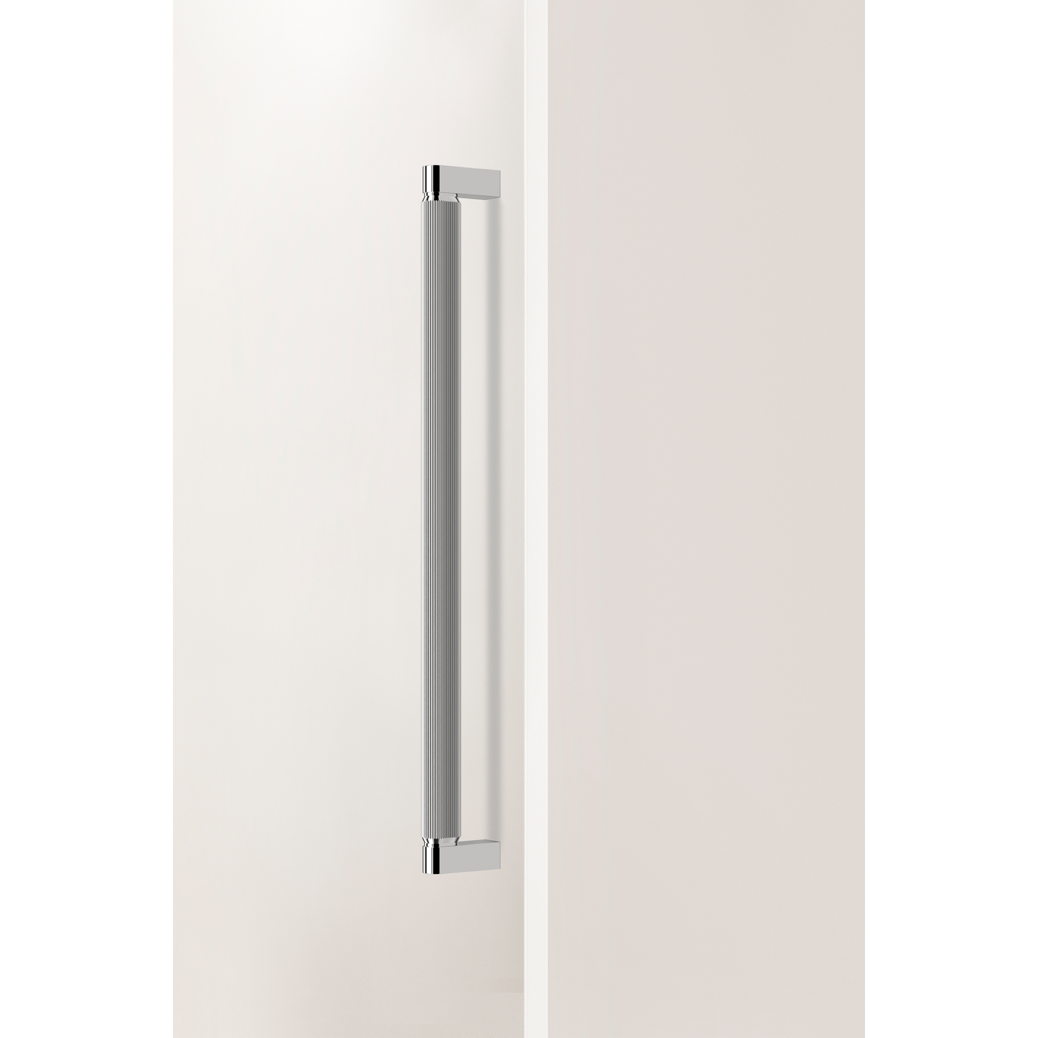 Deurgreep enkel BROOKLYN BIG BA448 L466 aluminium gepolijst nikkel