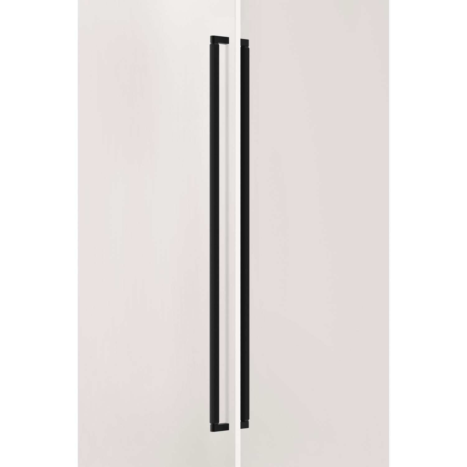 Deurgreep dubbel BROOKLYN BIG BA1056 L1074 aluminium geborsteld zwart