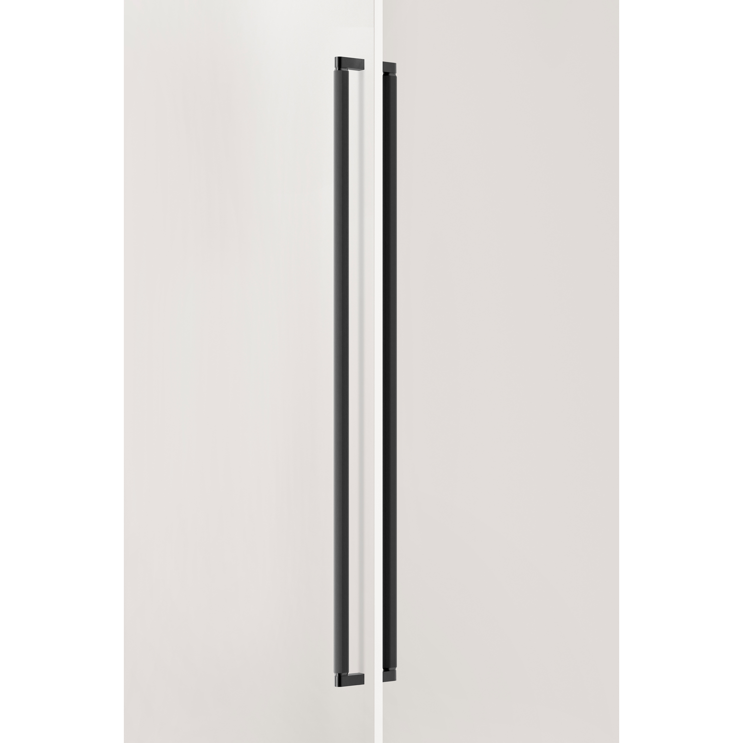 Deurgreep dubbel BROOKLYN BIG BA1056 L1074 aluminium titanium zwart