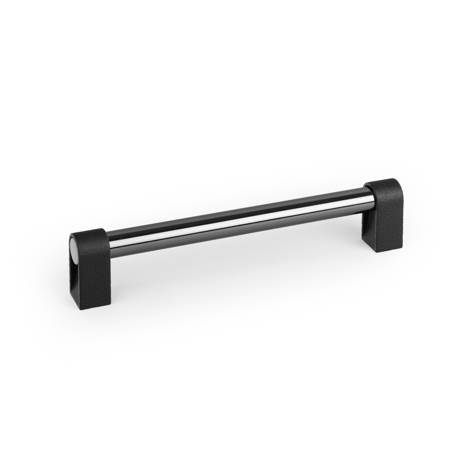 Greep CASEY BA192 L211 aluminium zwart textuur / gepolijst titanium zwart