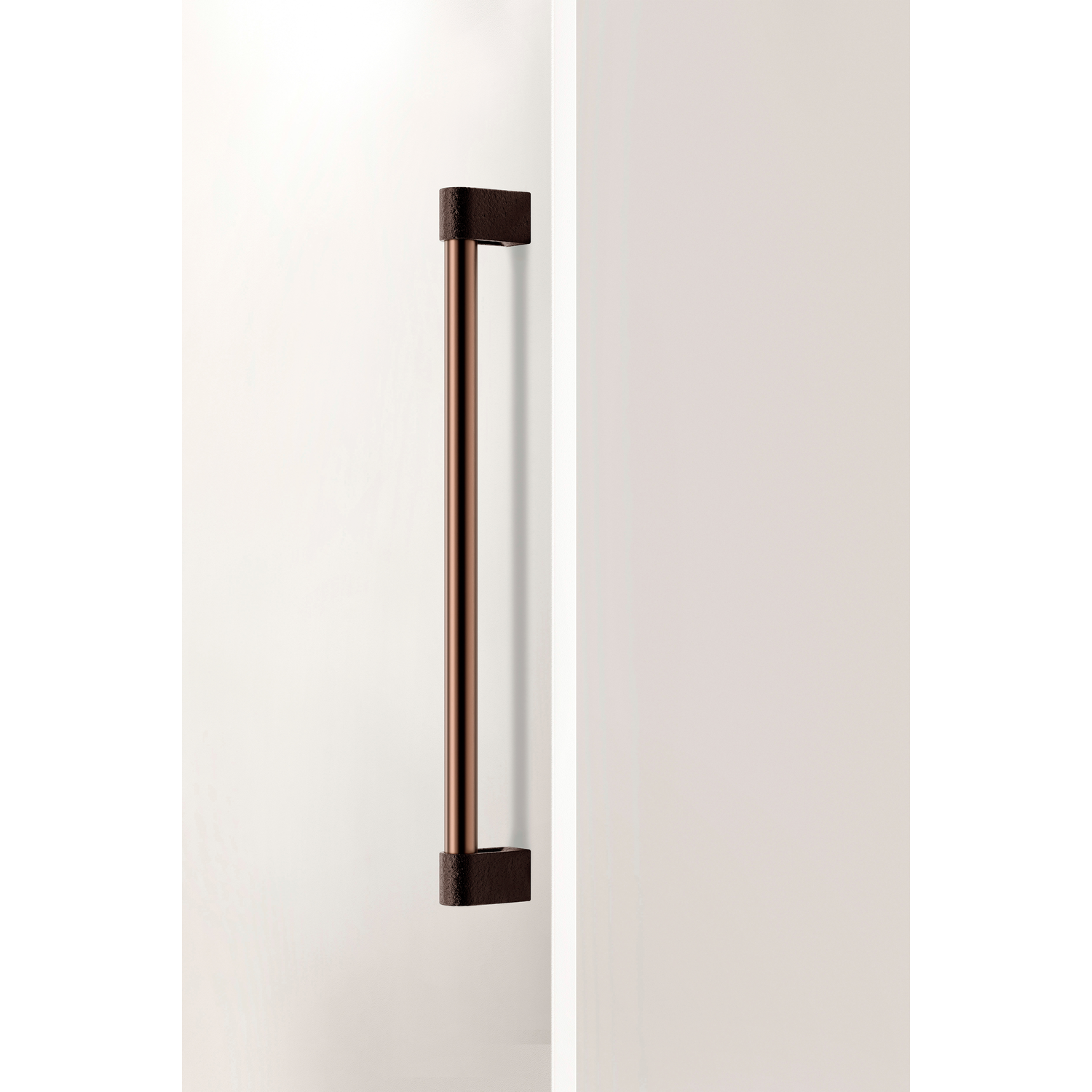 Deurgreep enkel CASEY BIG BA416 L448 aluminium metallic bruin textuur / mat brons