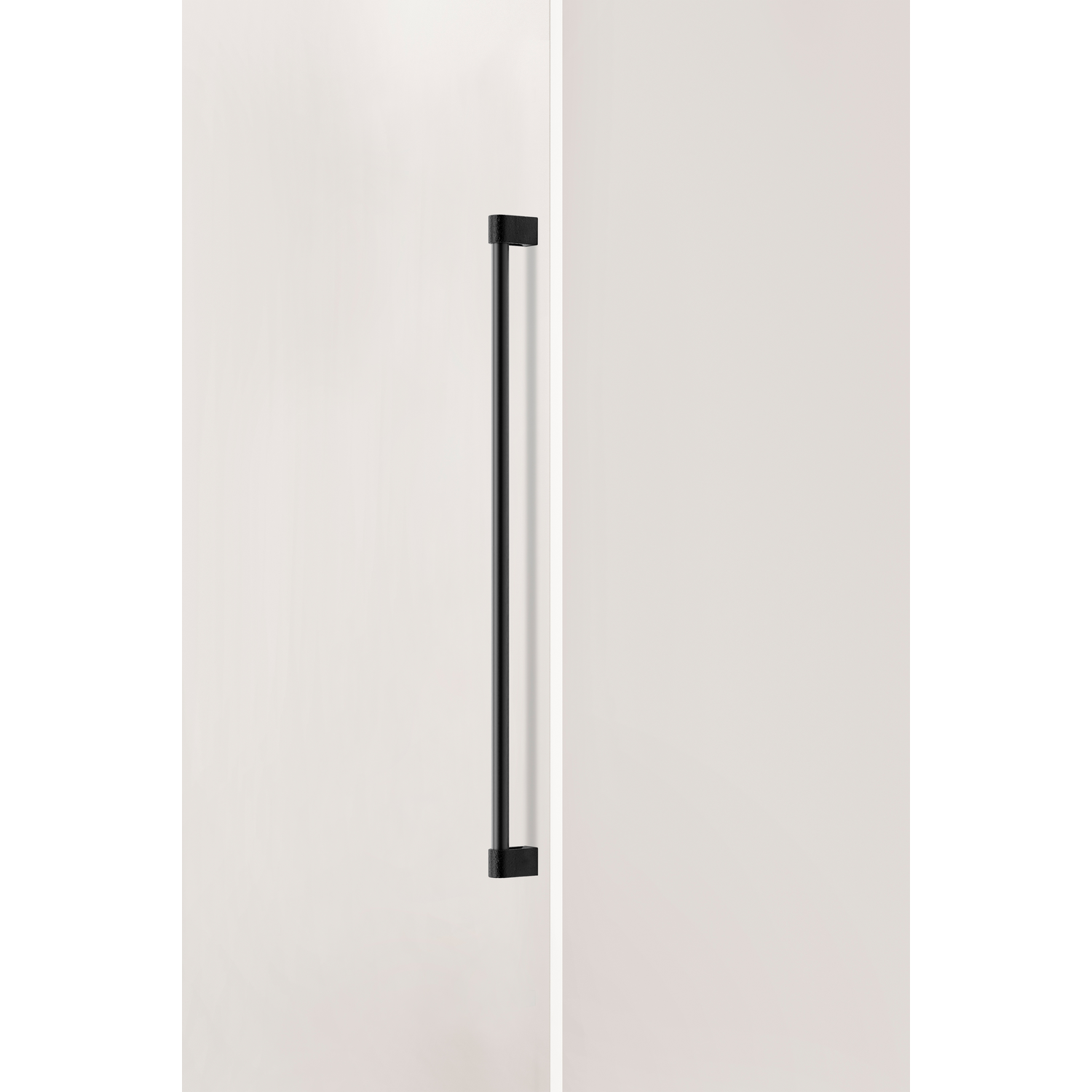 Deurgreep enkel CASEY BIG BA736 L768 aluminium zwart textuur / mat zwart