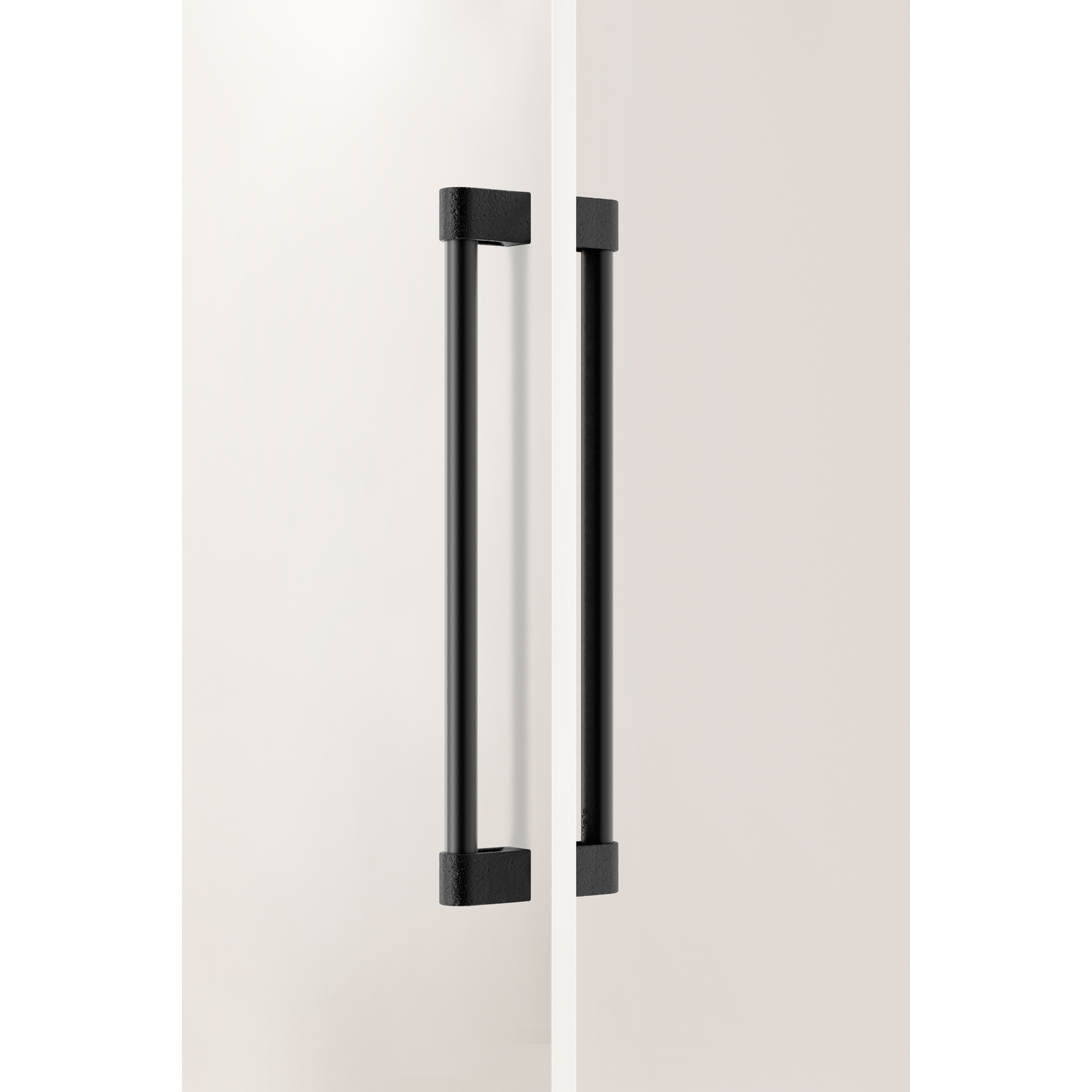 Deurgreep dubbel CASEY BIG BA416 L448 aluminium zwart textuur / mat zwart