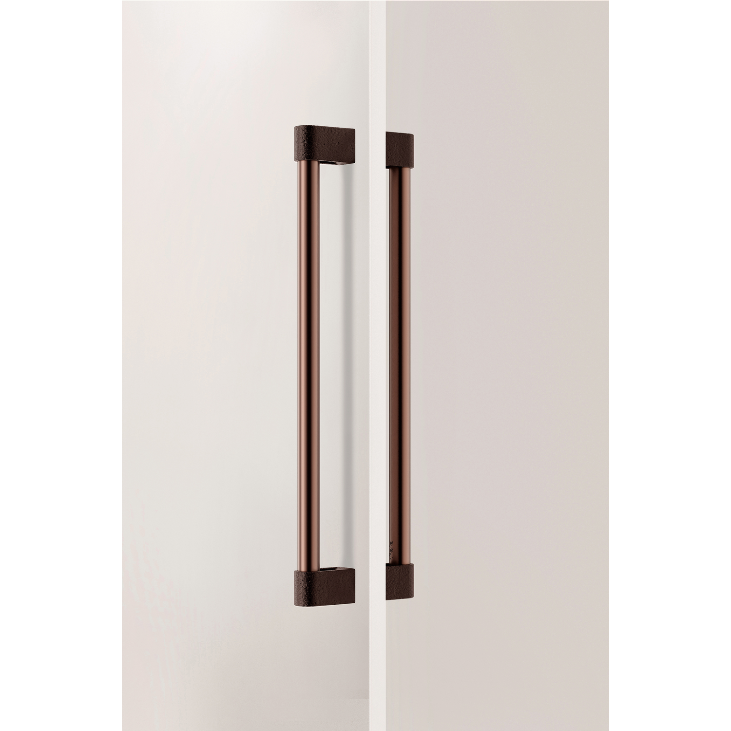 Deurgreep dubbel CASEY BIG BA416 L448 aluminium metallic bruin textuur / mat brons