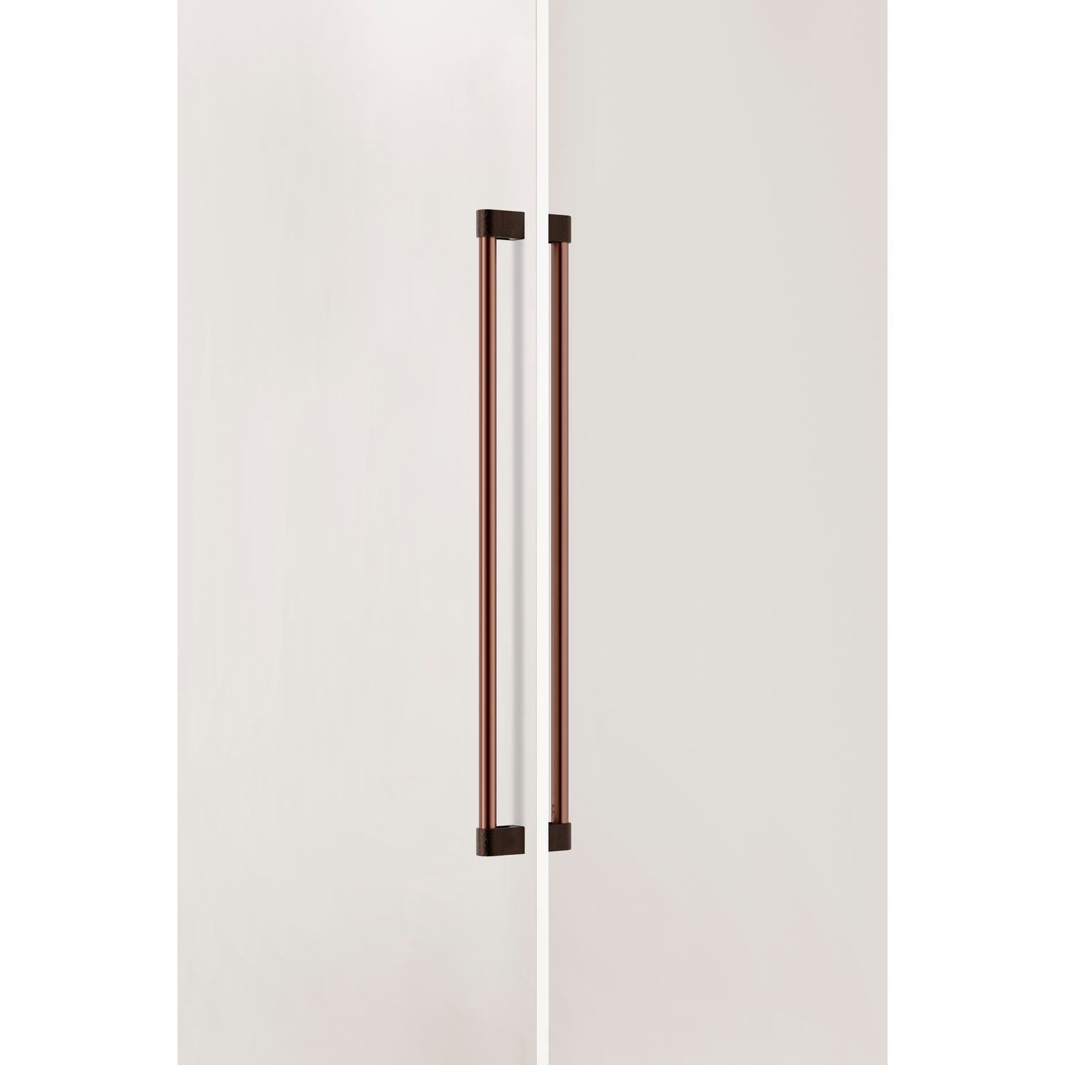 Deurgreep dubbel CASEY BIG BA736 L768 aluminium metallic bruin textuur / mat brons