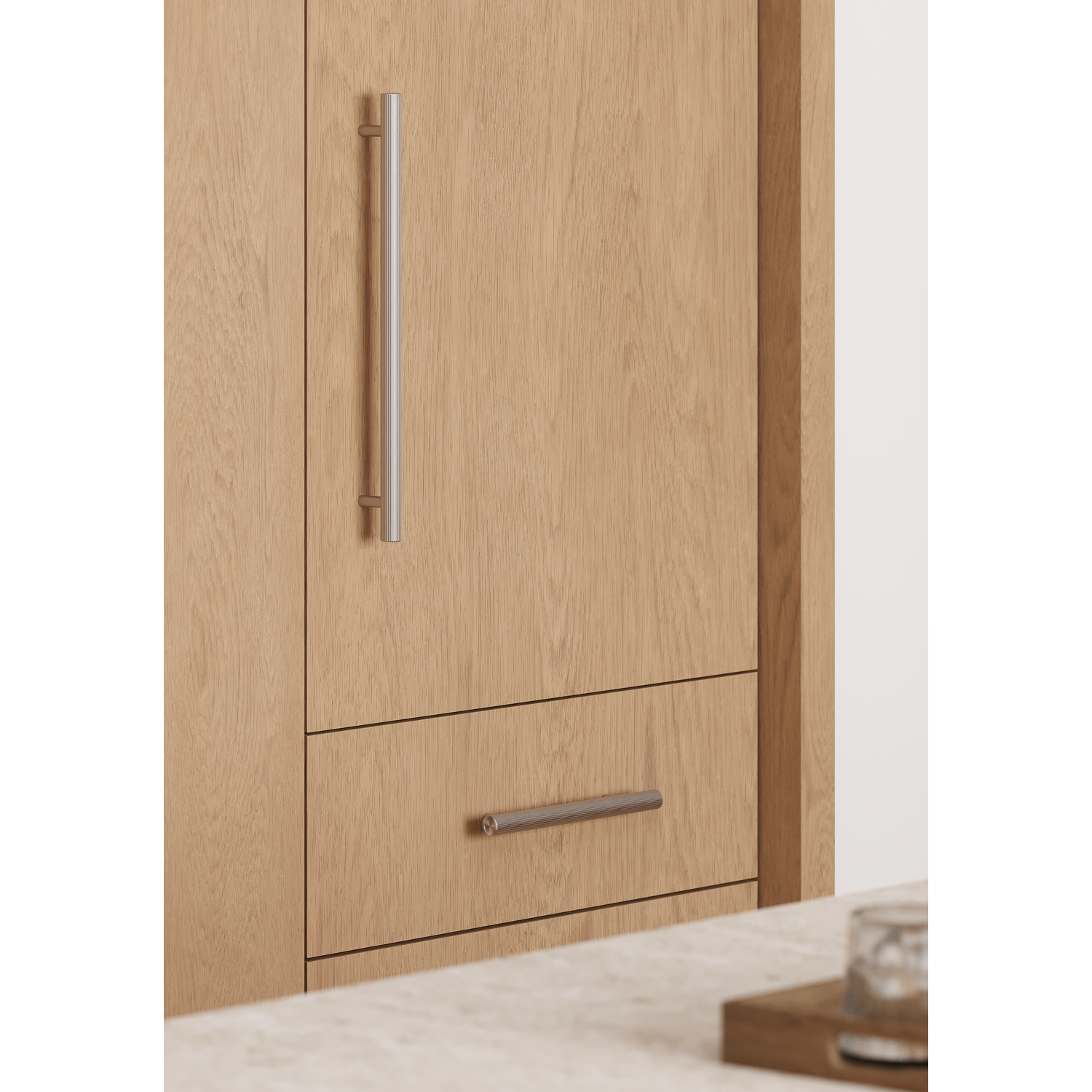 Greep BOTO BIG BA1024 L1122 aluminium geborsteld messing cava