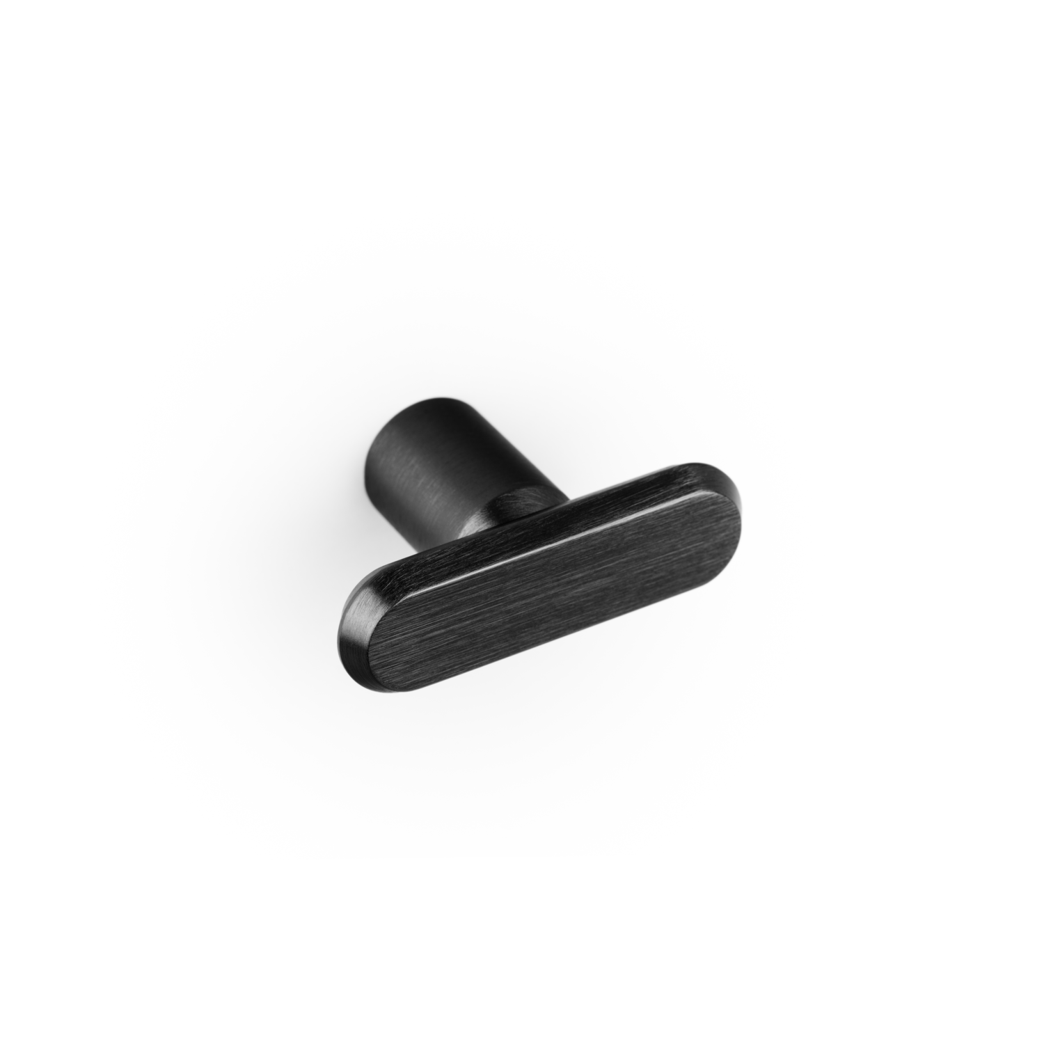 Knop FASE L52 aluminium geborsteld zwart
