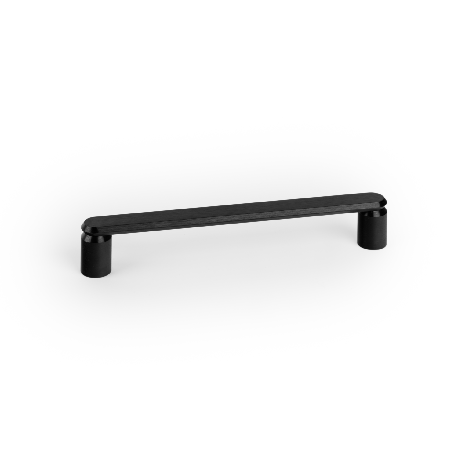Greep FASE BA160 L177 aluminium geborsteld zwart