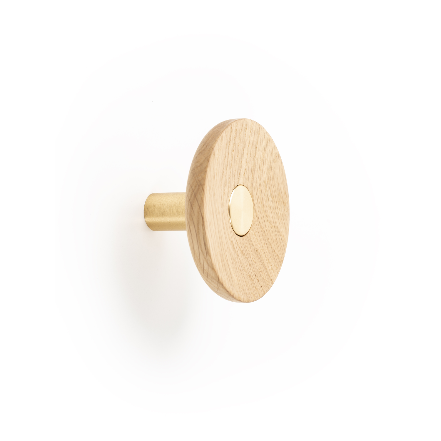 Jashaak ZOOT Ø90 hout / aluminium geborsteld donker messing / eik