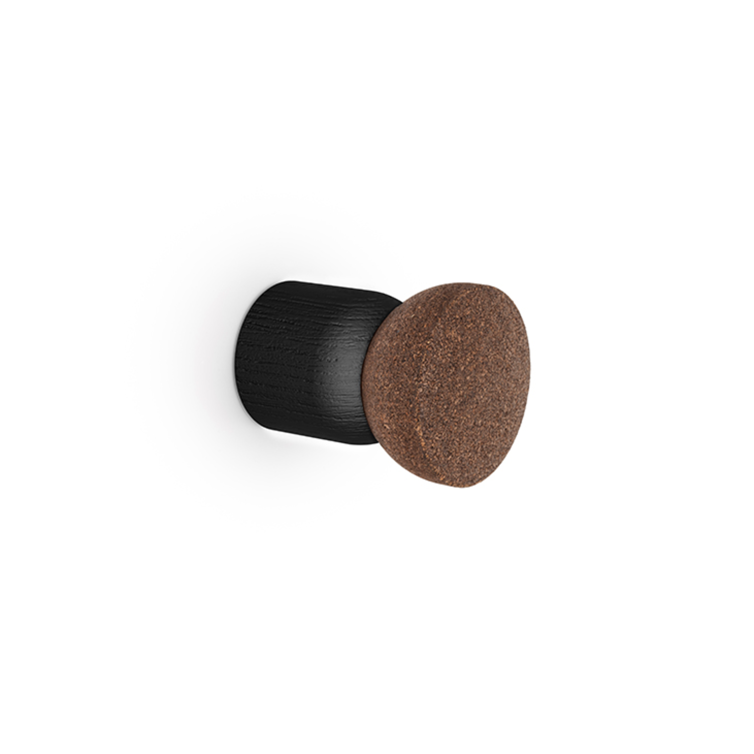 Jashaak PIECE Ø38 hout / kurk zwart hout / donkerbruin kurk