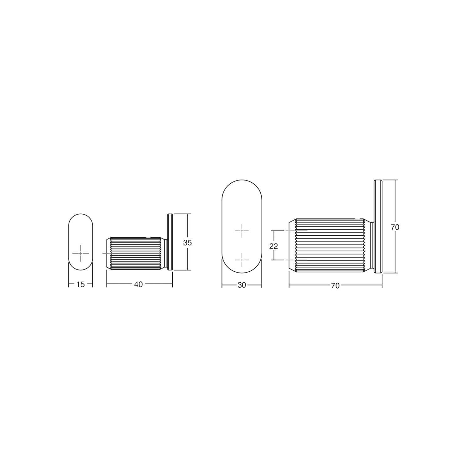 Jashaak BROOKLYN L40 aluminium geborsteld messing cava