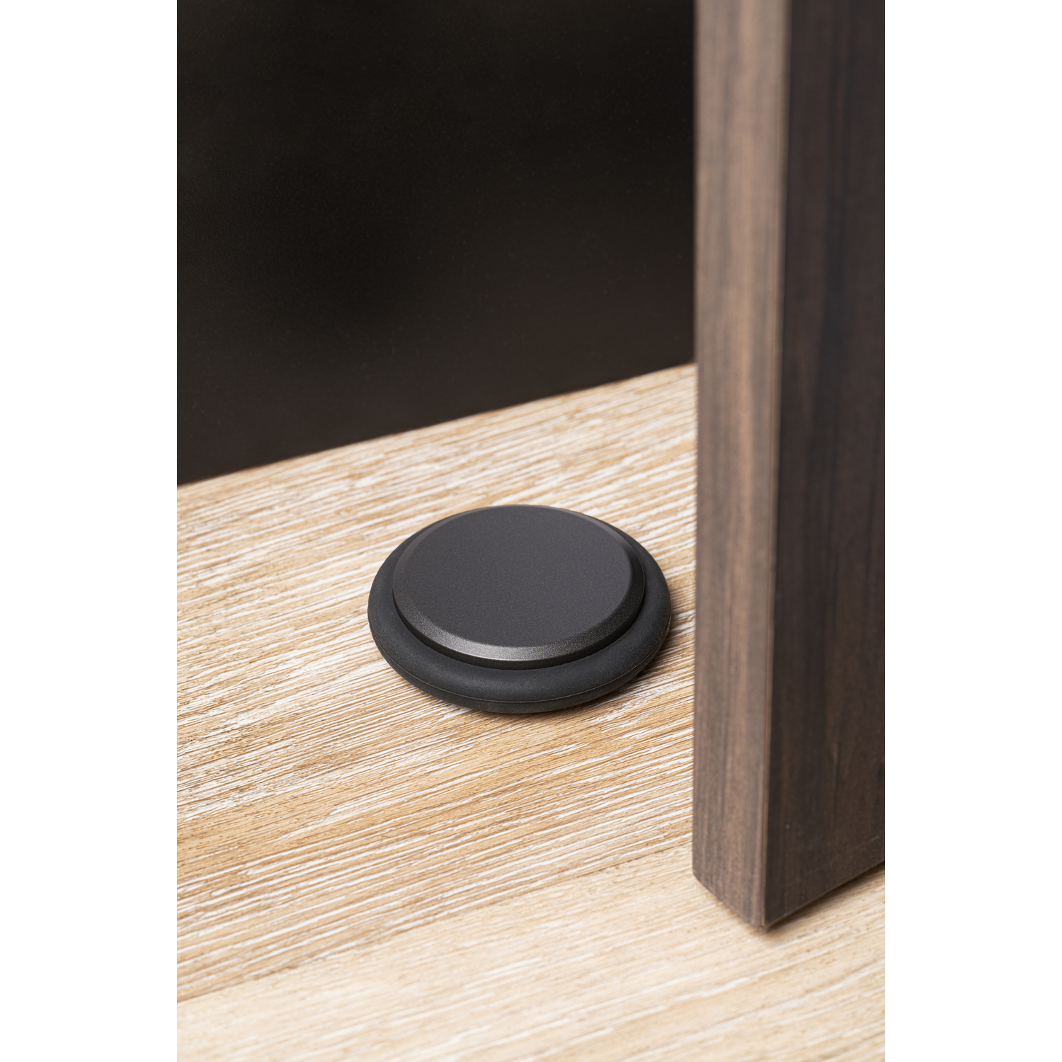 Deurstopper LOW Ø68 aluminium zwart