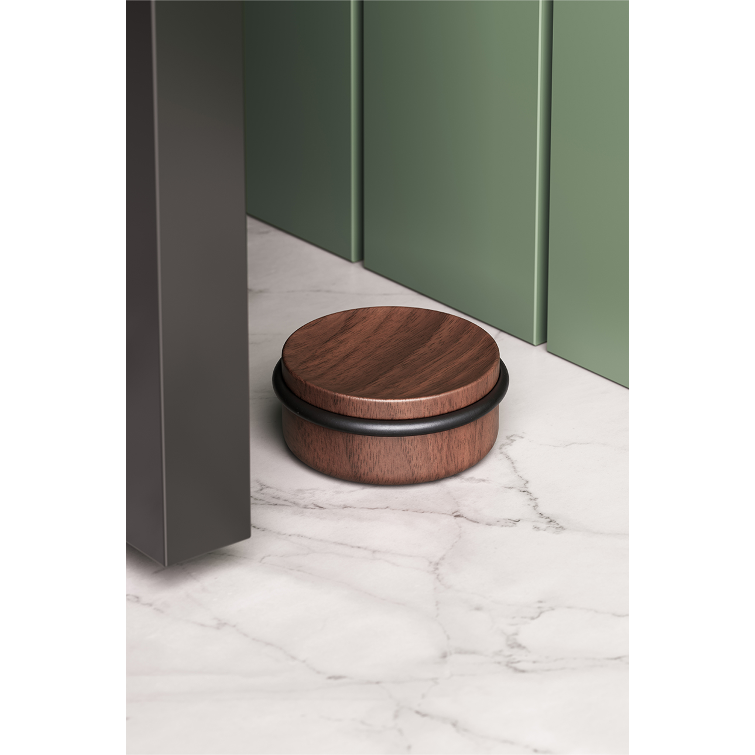 Deurstopper LUV WOOD Ø71 hout walnoot