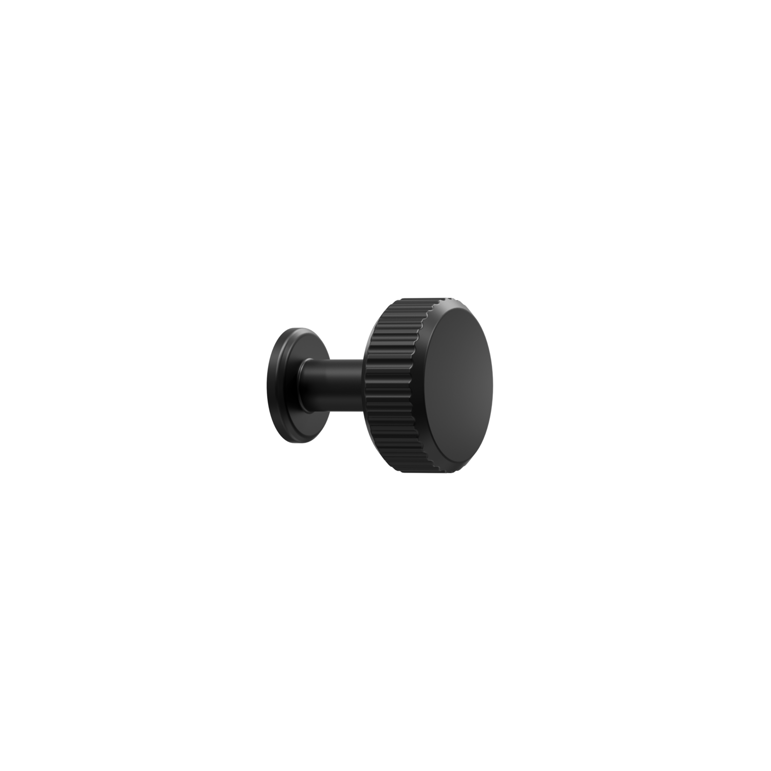 Knop VILLA ROUND Ø30 H20 zamak mat zwart