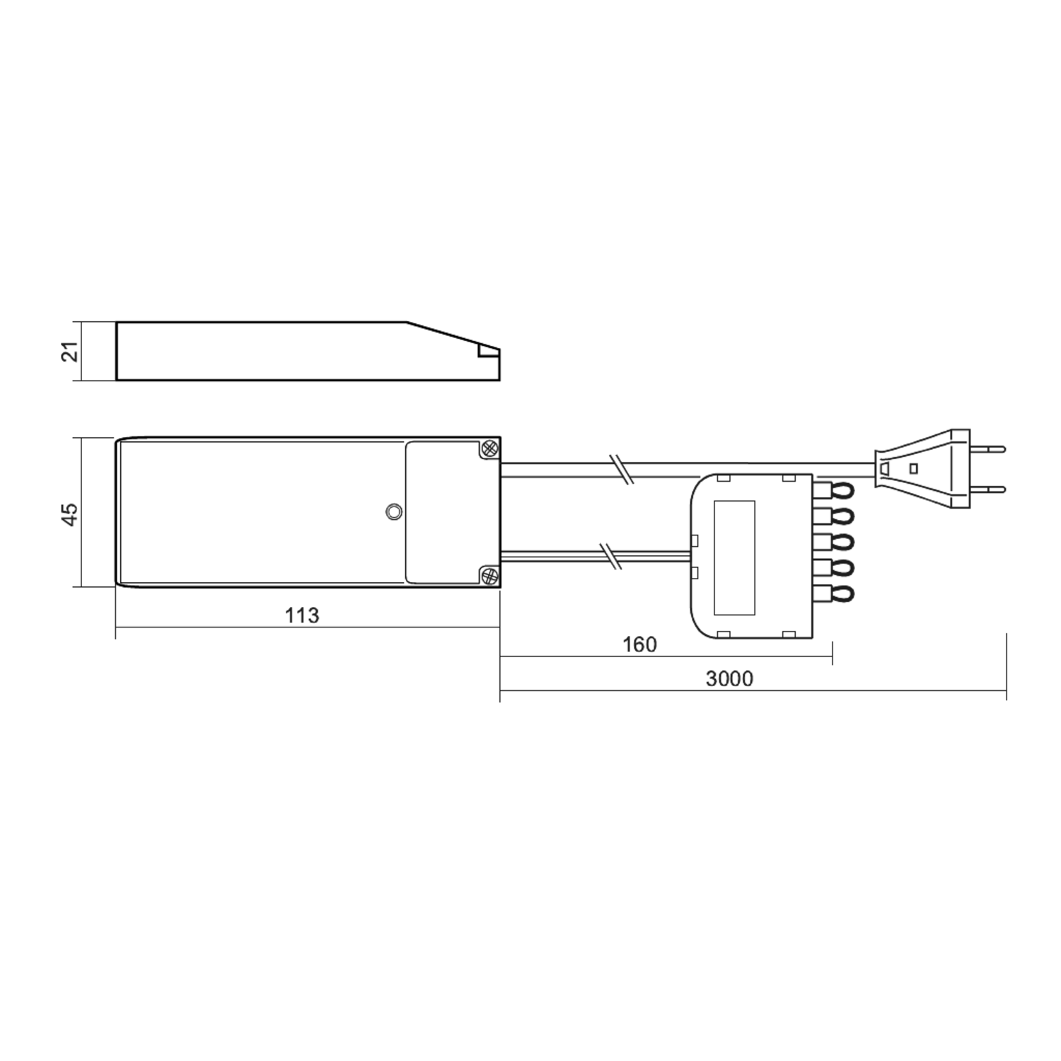 Ld8004 q-58 Led konverter 18w/350ma