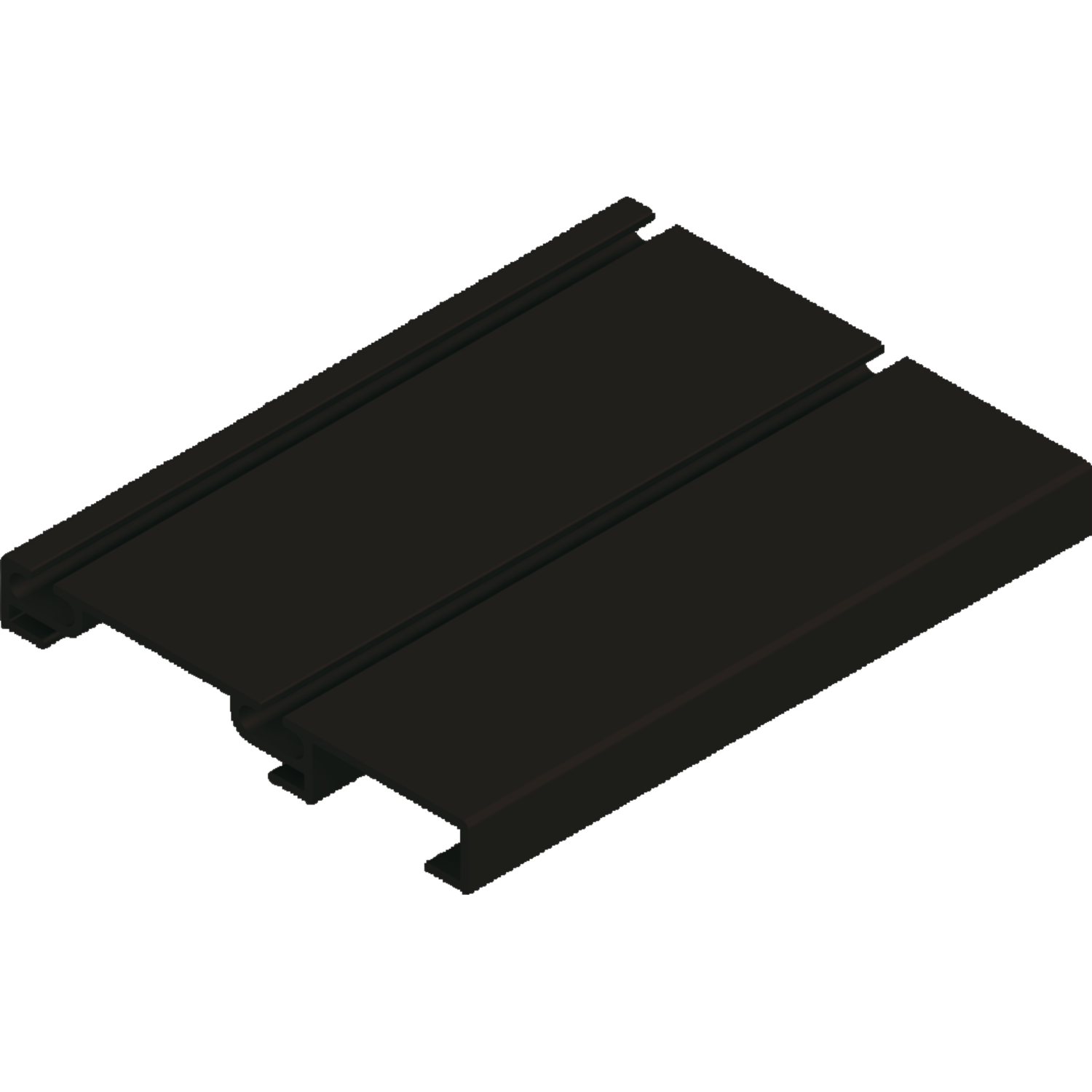 Dubbele onderrail Terra S85 6m alu zwart