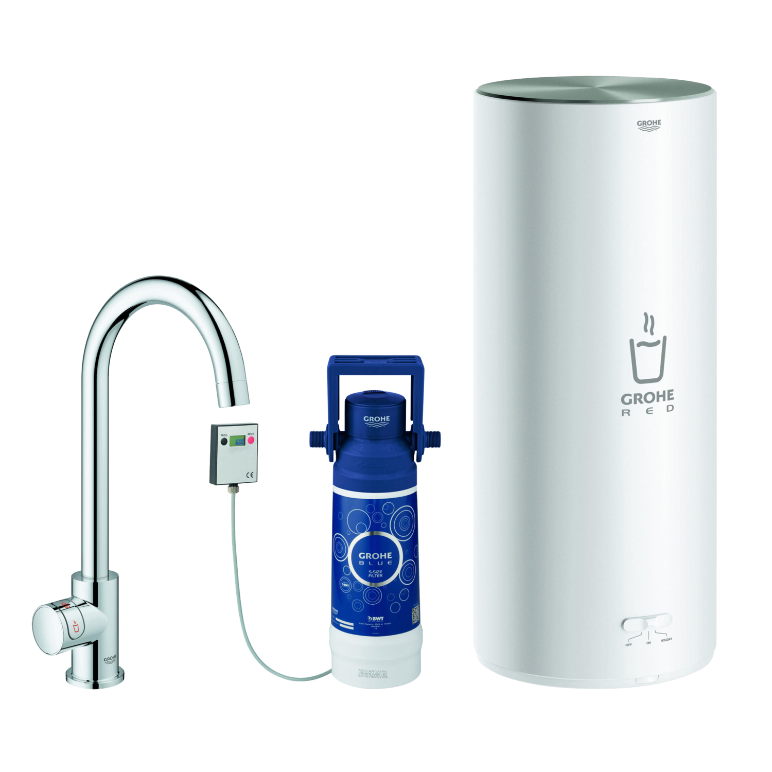 Grohe red mono-l starterkit c-uitloop chroom