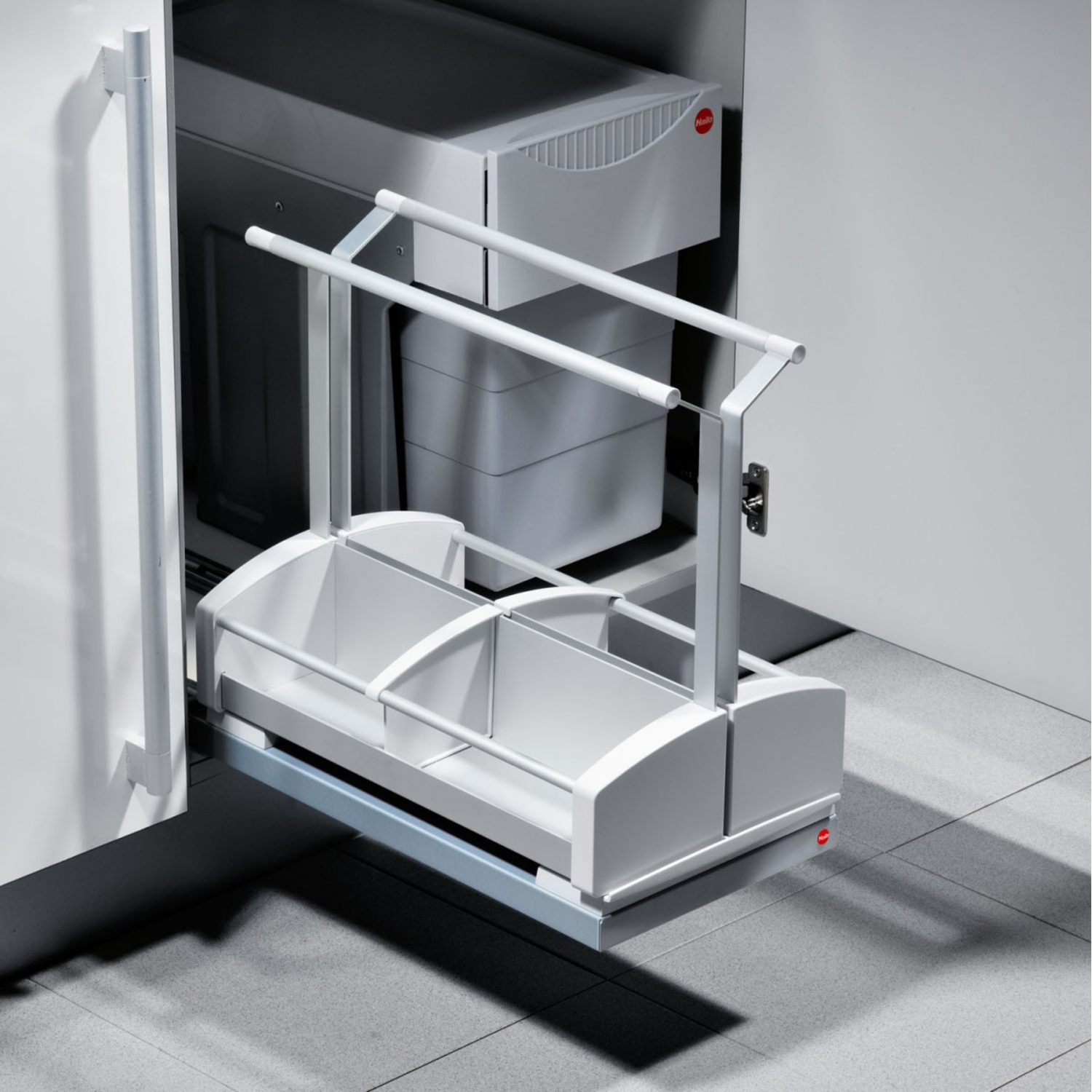 Hailo carry uitschuifbaar 395x245x459mm2 uitneemba 2 uitneembare manden