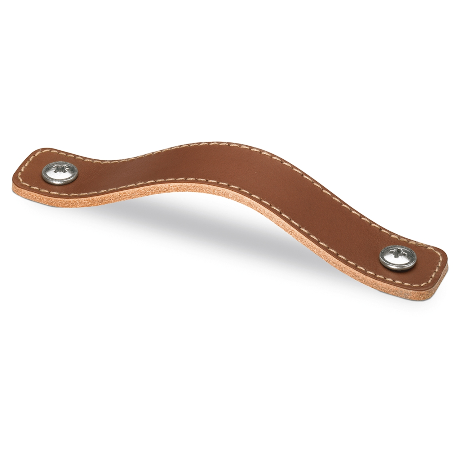 Greep Nica, boorafstand 64, L 94 mm, B 25 mm, H 3 mm, lichtbruin leer