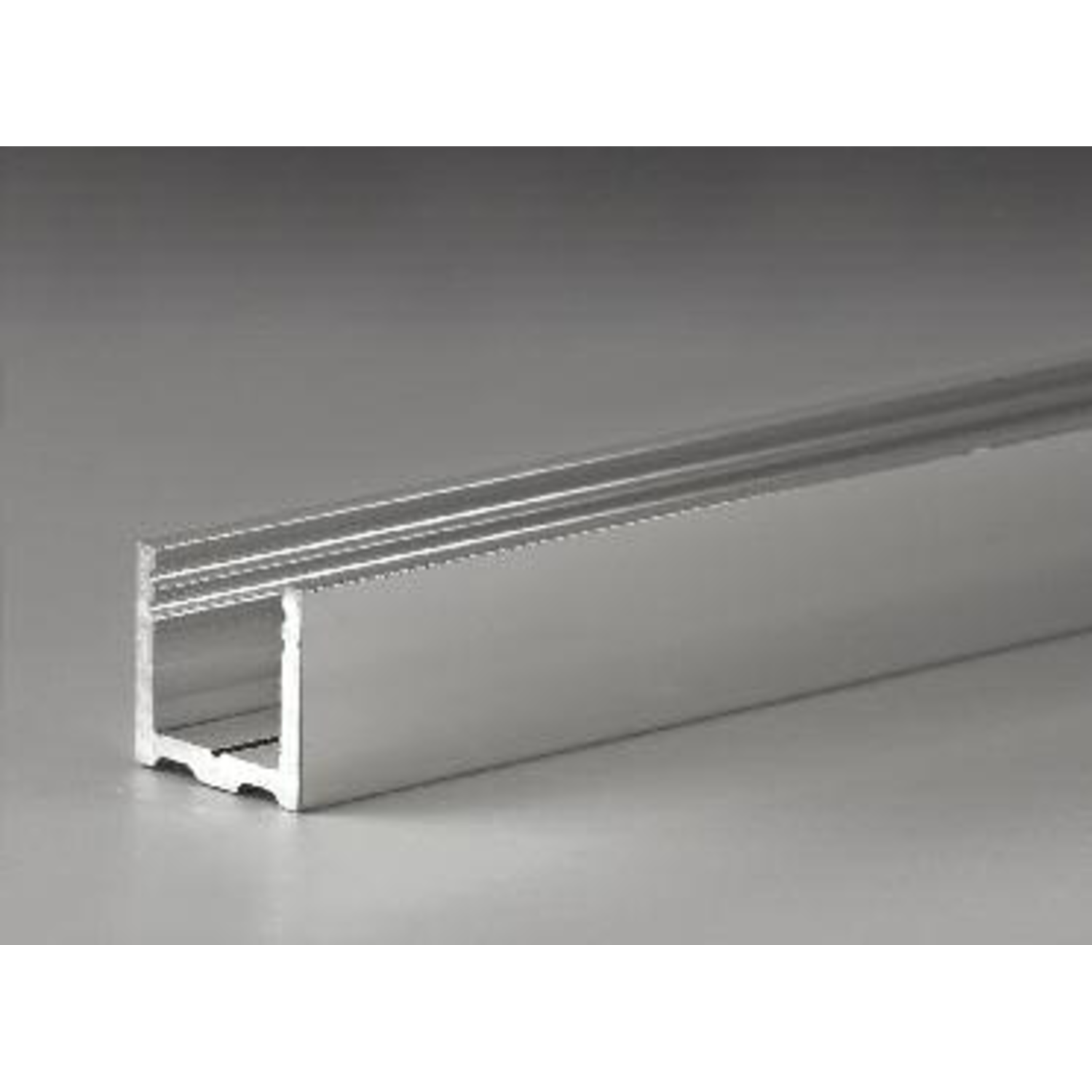 Zijprofiel voor vast glas l 3000mm alu rvs look