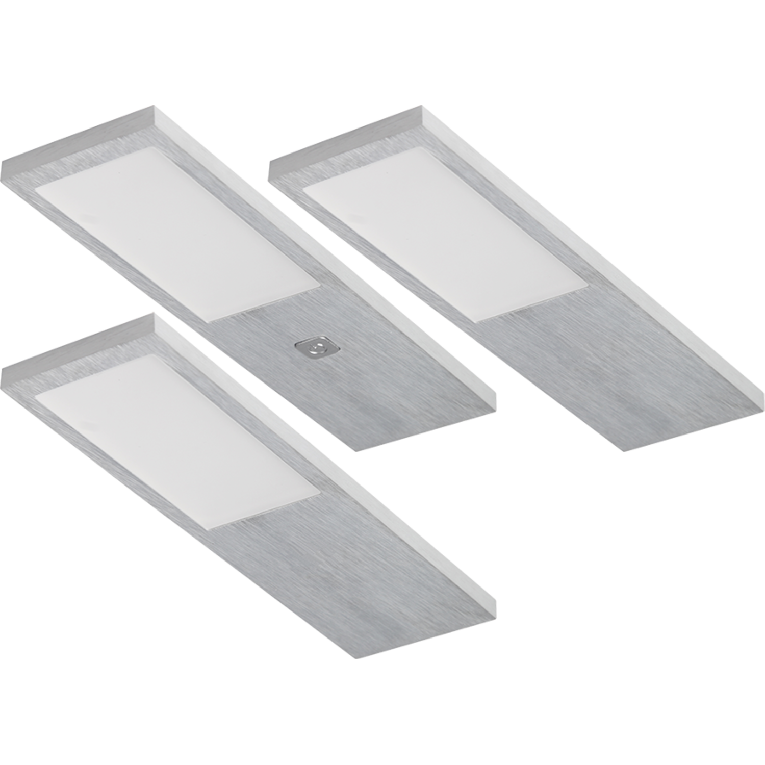Streto Led alu set 3x4w 4000K-12V + convertermet S met schakelaar