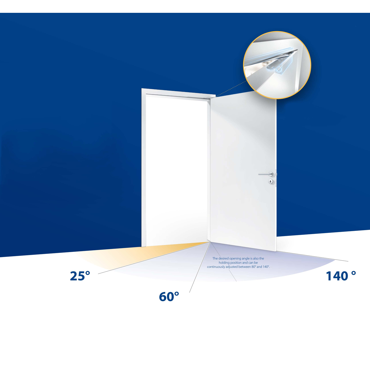 Geze active stop zilver (inbouw)
