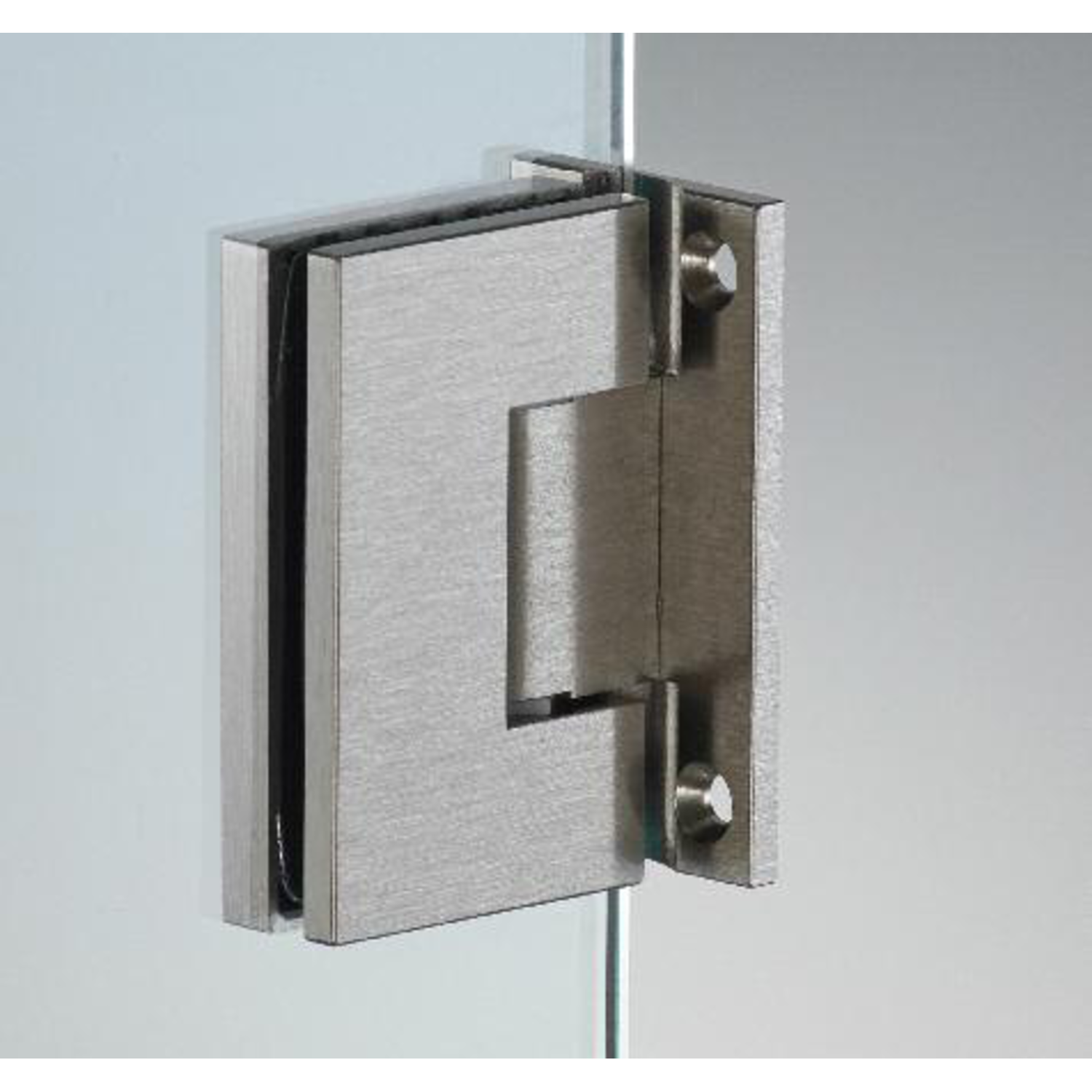 Verstelbare centrale scharnier wand/glas, voor 6/8 mm glas, B50 H80, chroom