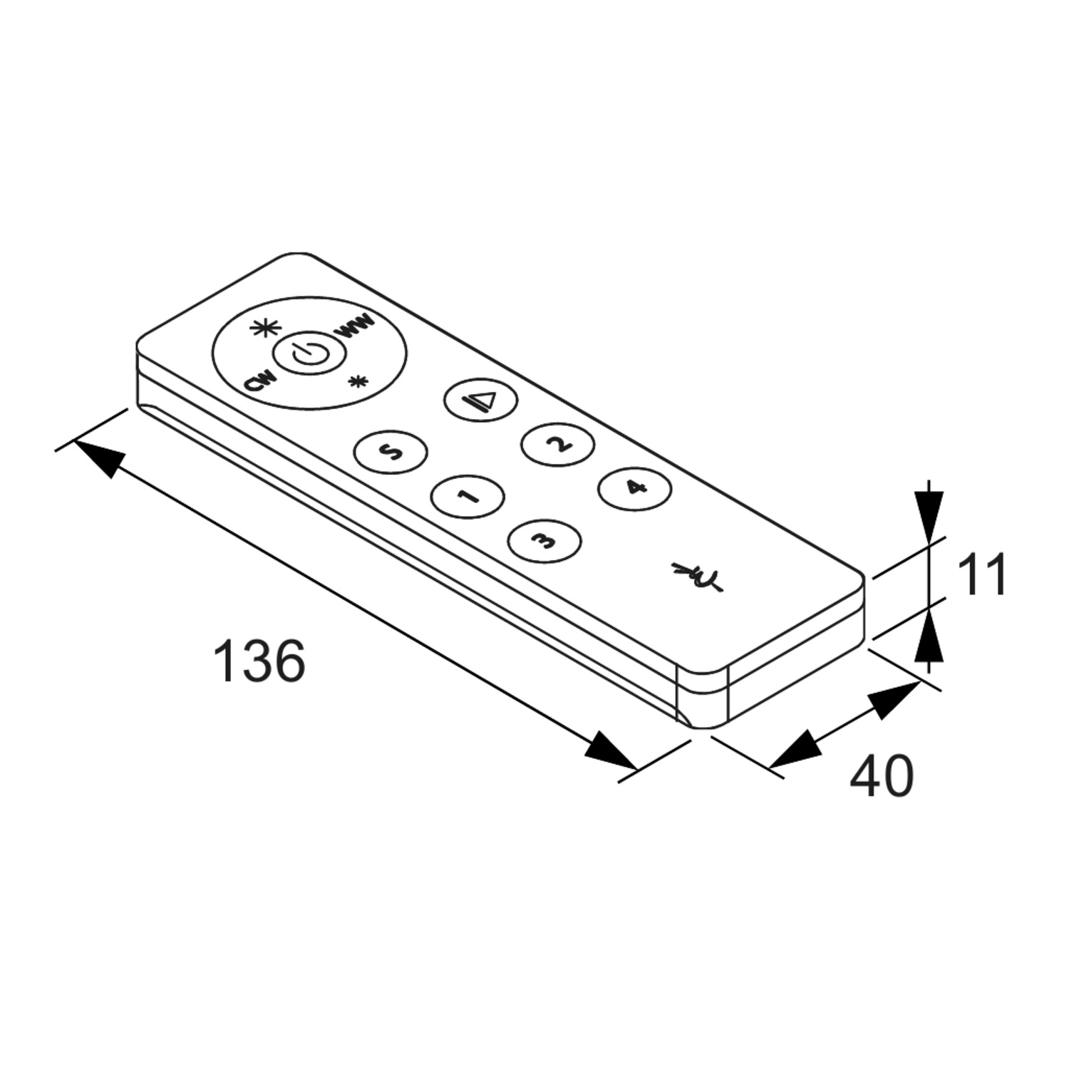 Led Emotion Stutgart afstandsbediening zwart