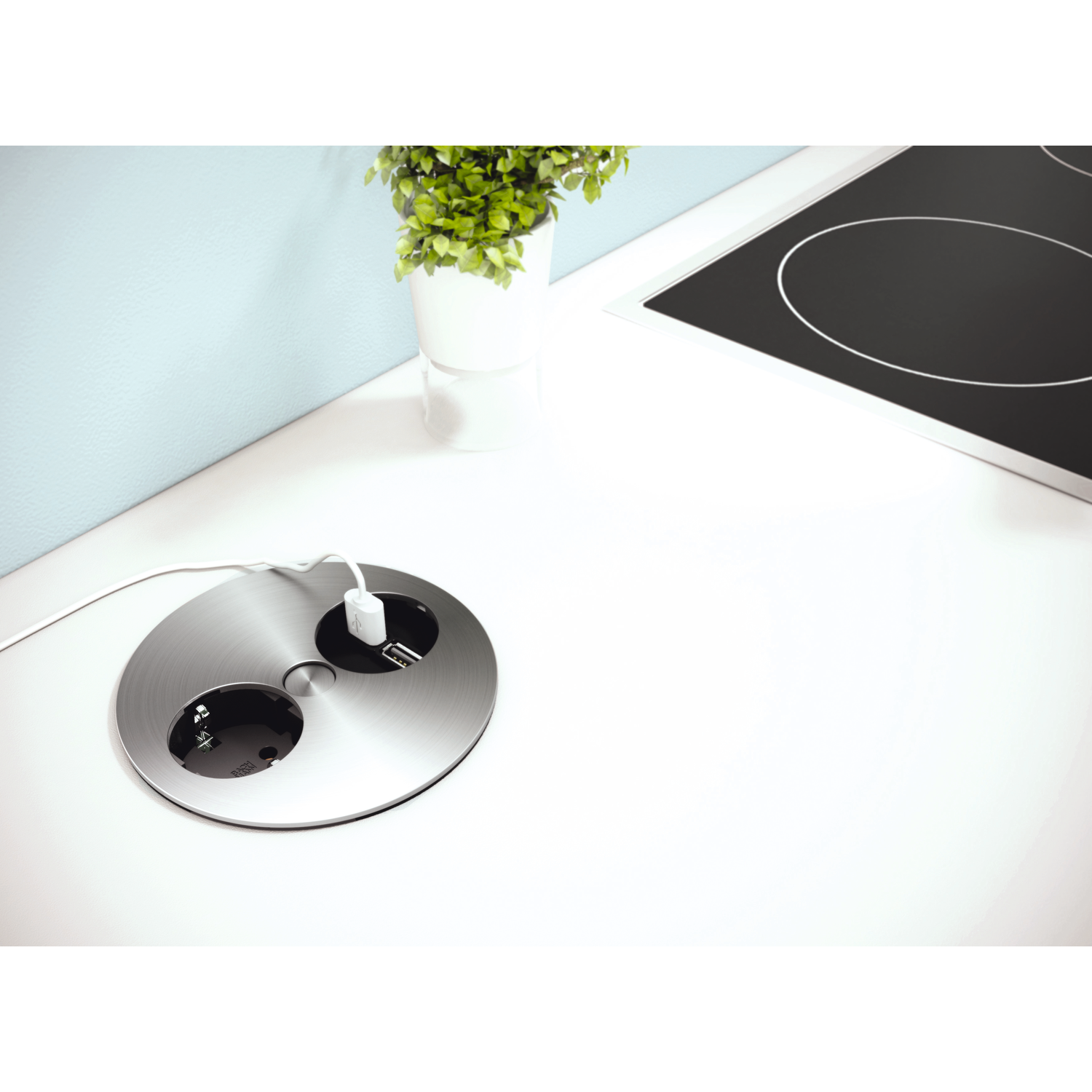 Twist rvs b-f 1 st + 2 usb -- 931.032