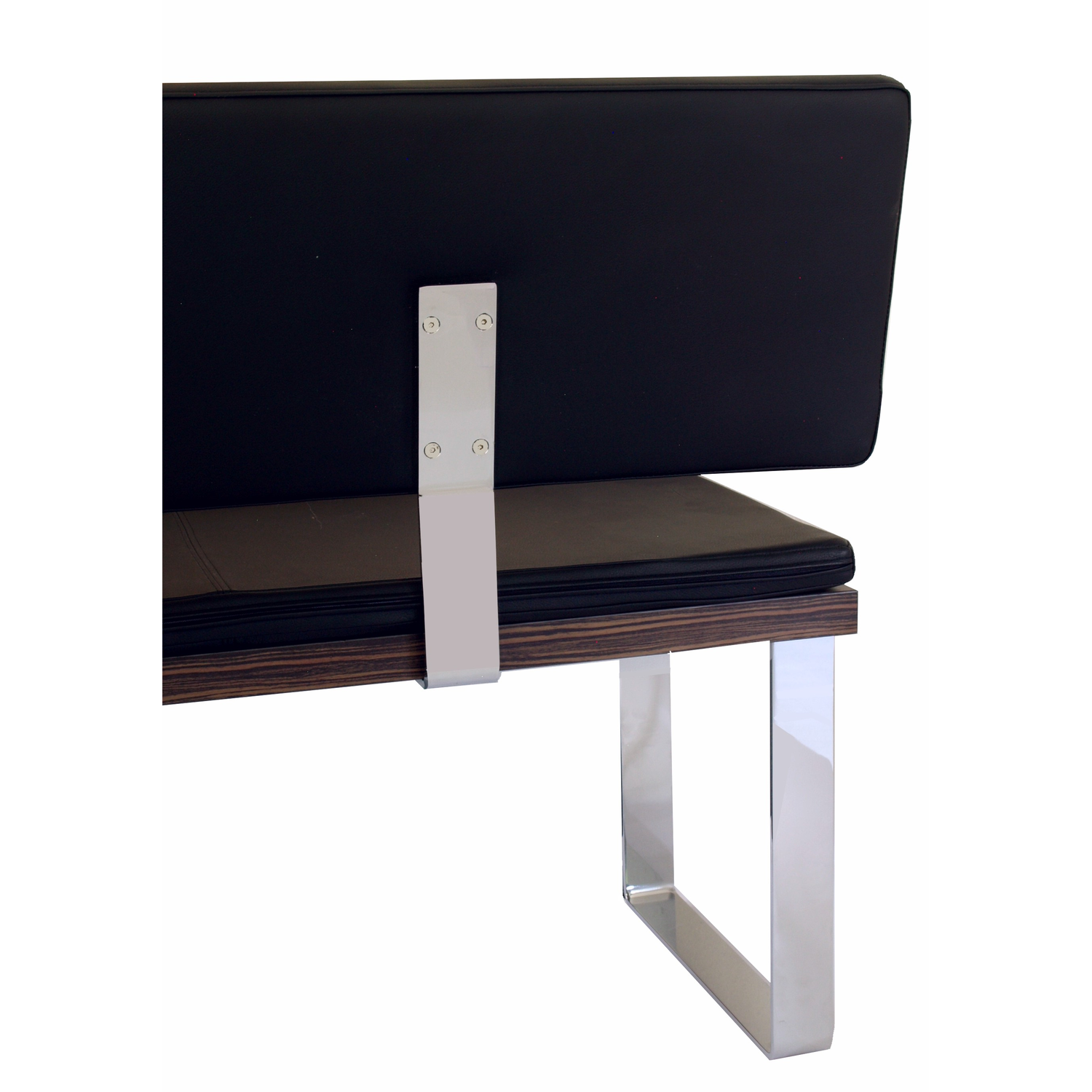 U-poot rugleuning voor bank 60x8x325mm chroom