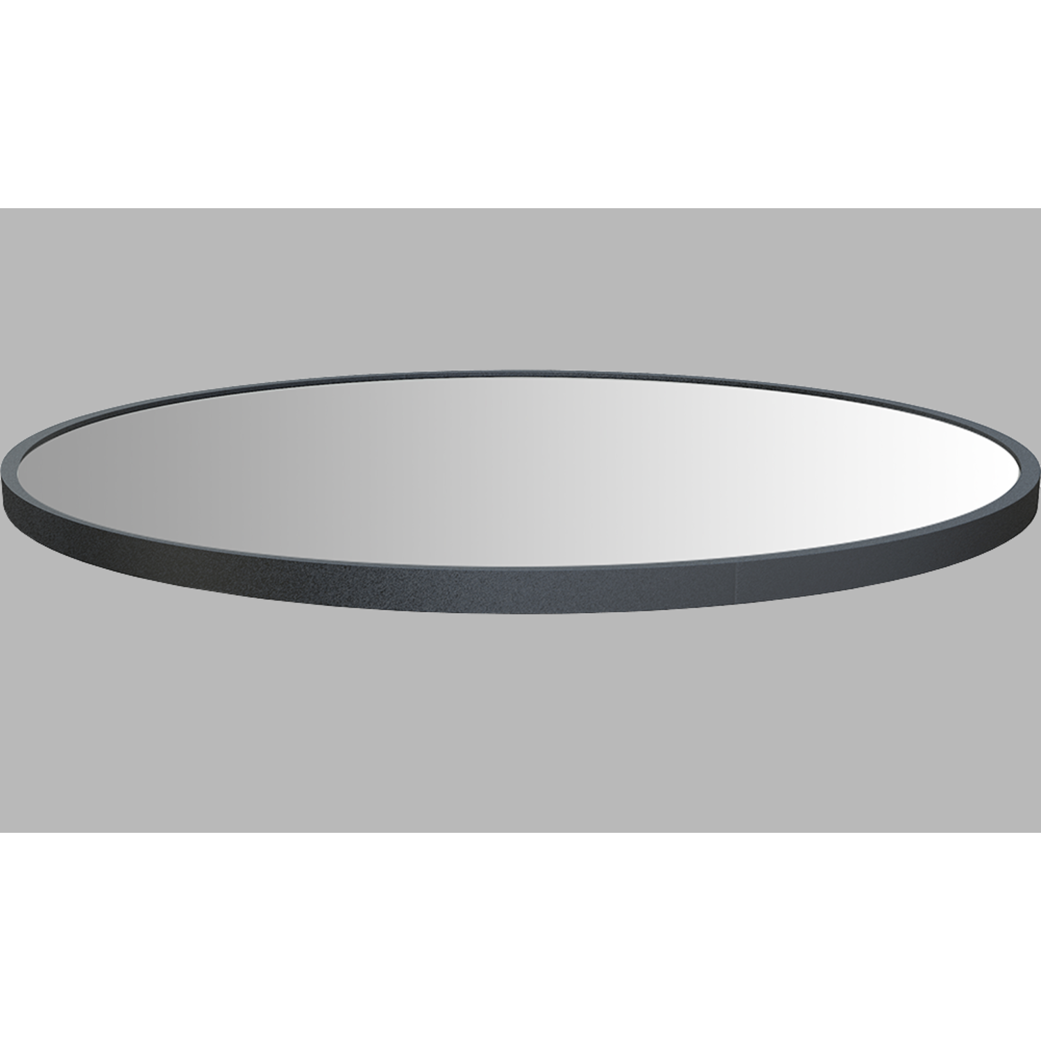 Spiegel rond d800mm+zwarte ring z/licht,z/verwarm.