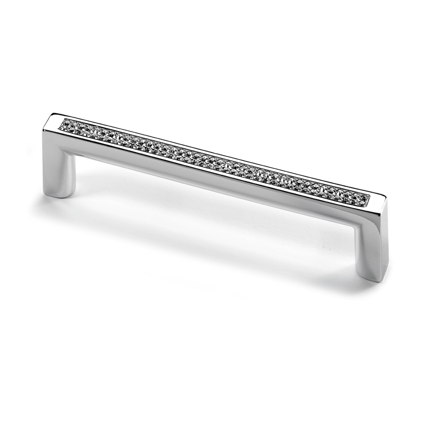 Greep Saturnia, boorafstand 128, L 140 mm, B 12 mm, H 26 mm, glans verchroomd