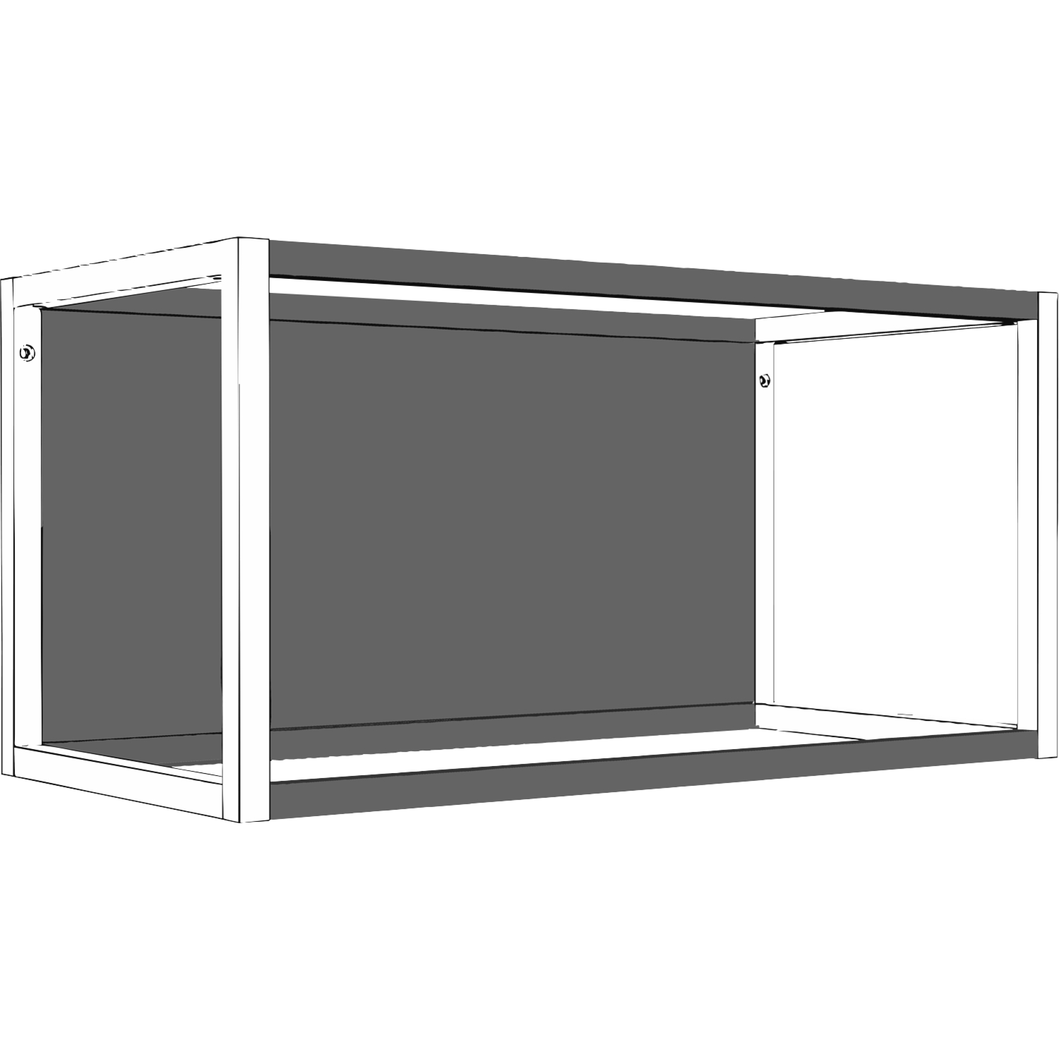 One rugwandset 900mm zwart