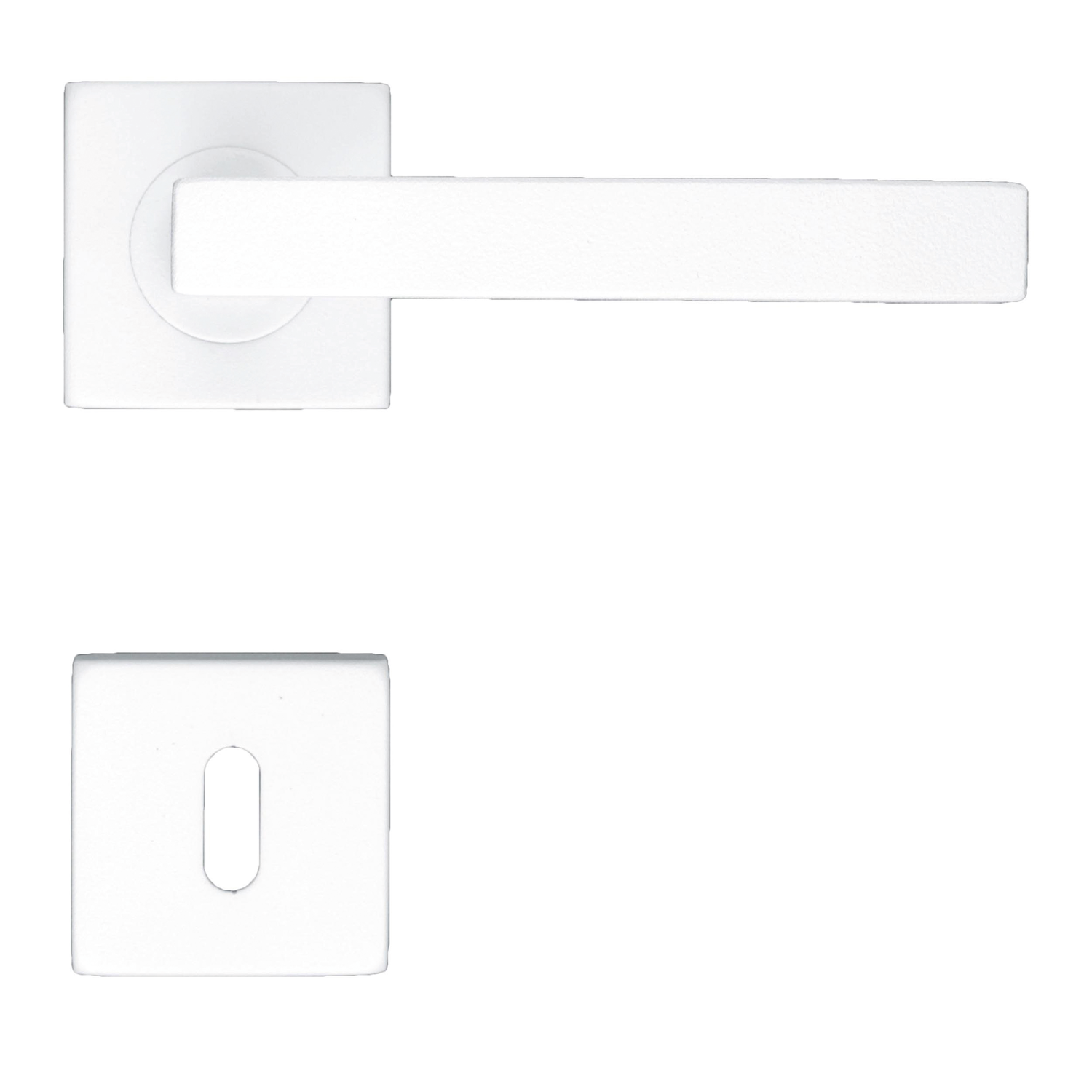 Deurkruk Pro kubic shape 16mm wit structuur r+e