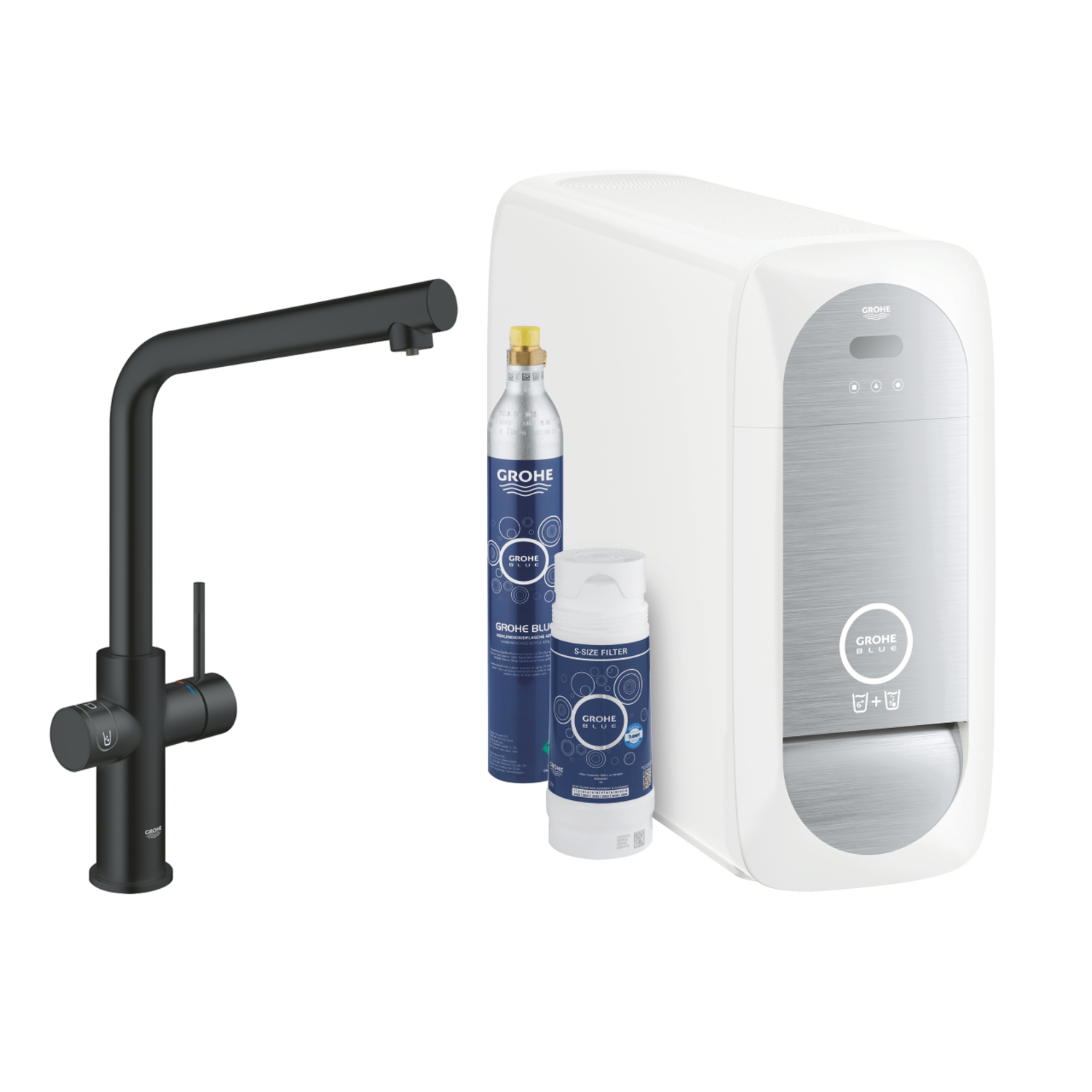 Grohe blue home c&s l zwart