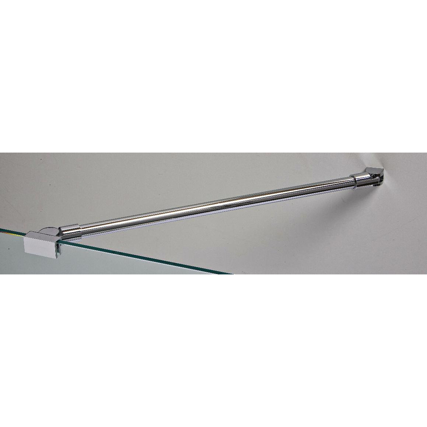 Stabilisatiestang wand/glas met dubbele scharnier, voor 6/10 mm glas, L588, chroom