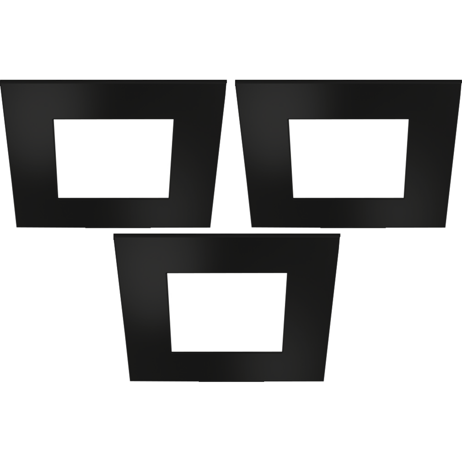 Hera set 3 x FQ-68 led 4W 24V 3000K zwart+ transfo led 15