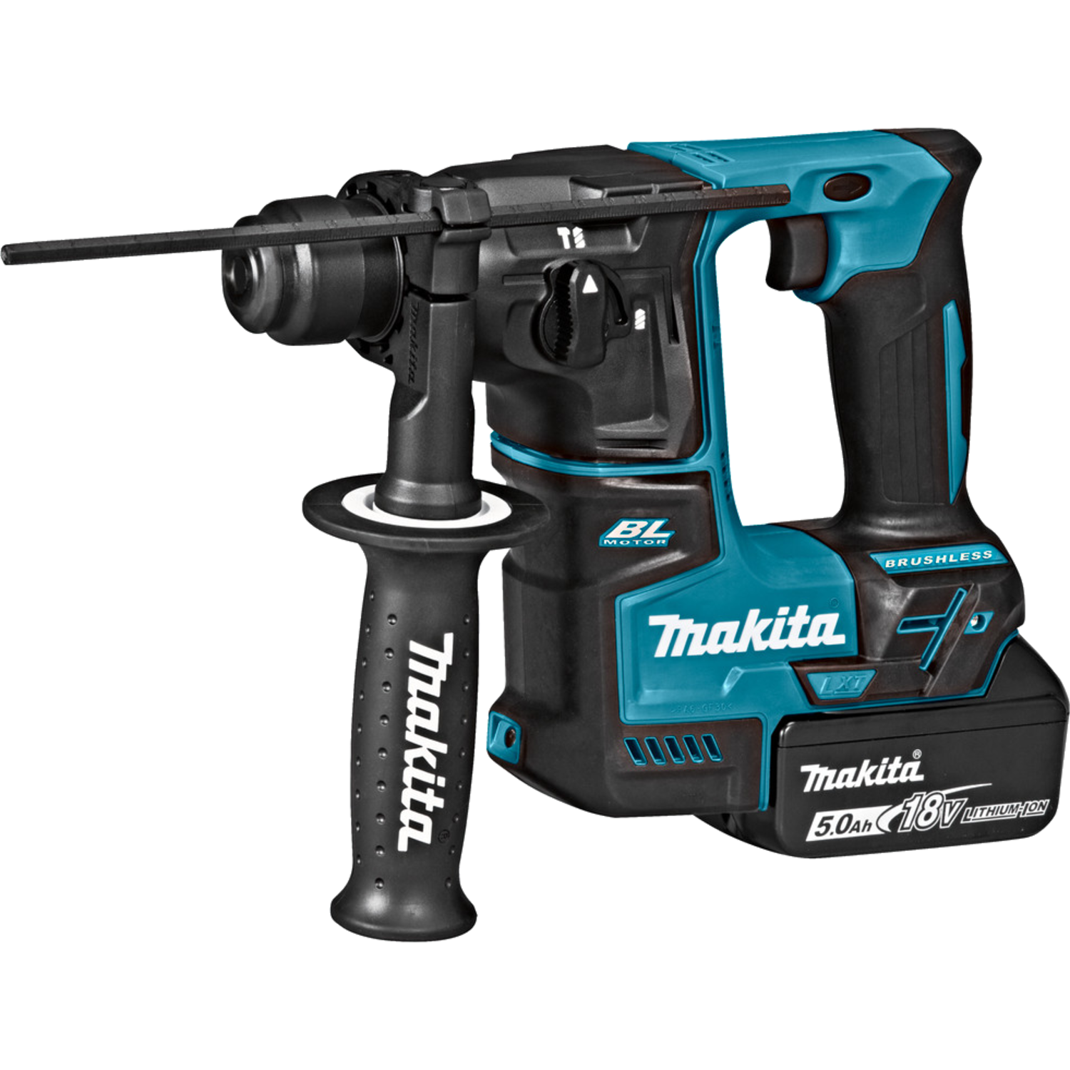 Makita sds+ boorhamer 18v 5.0ah 2 batterijen + oplader